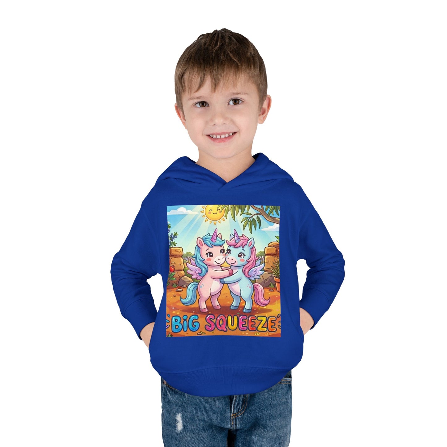 Big Squeeze Unicorn Toddler Pullover Fleece Hoodie