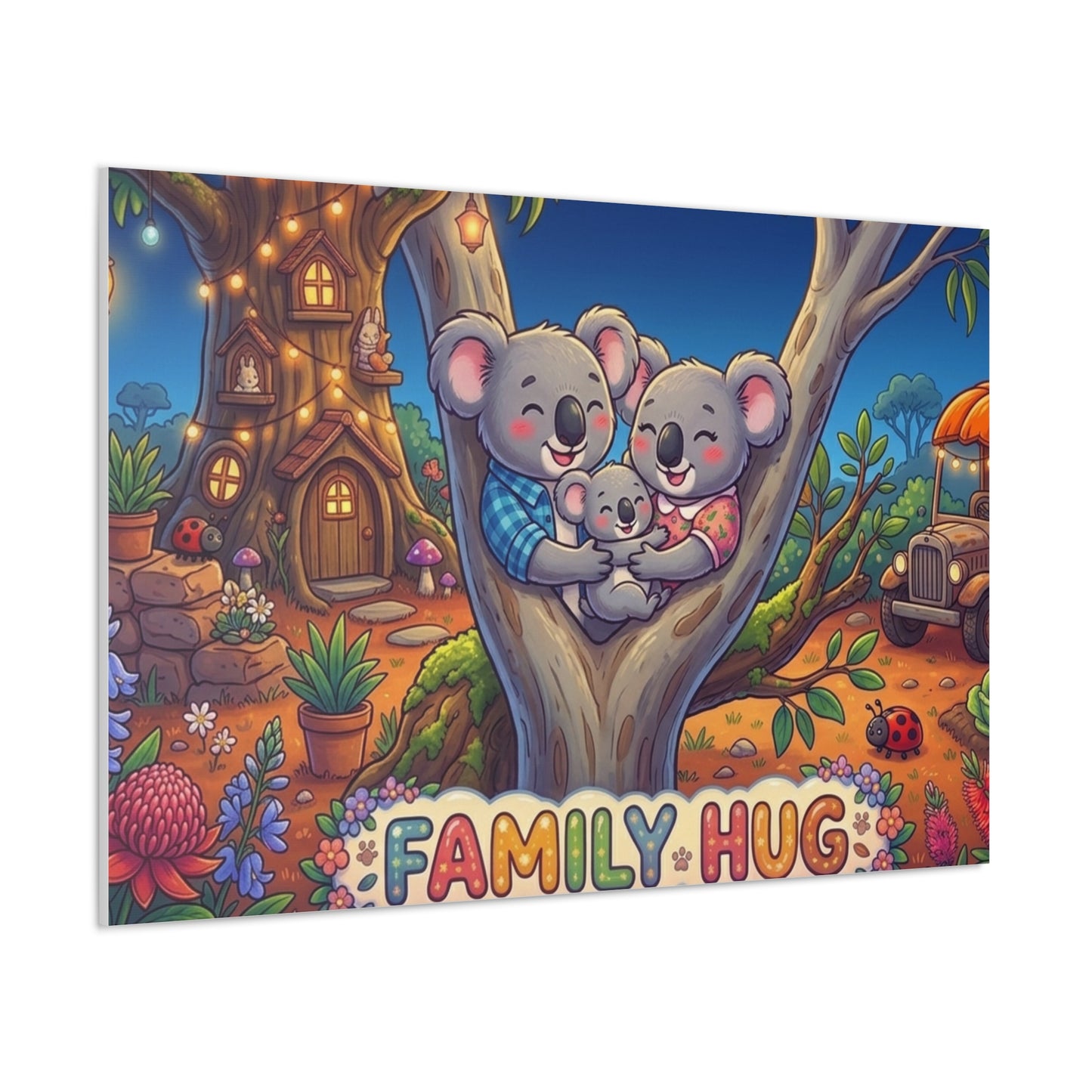 Family Hug Koala Classic Canvas