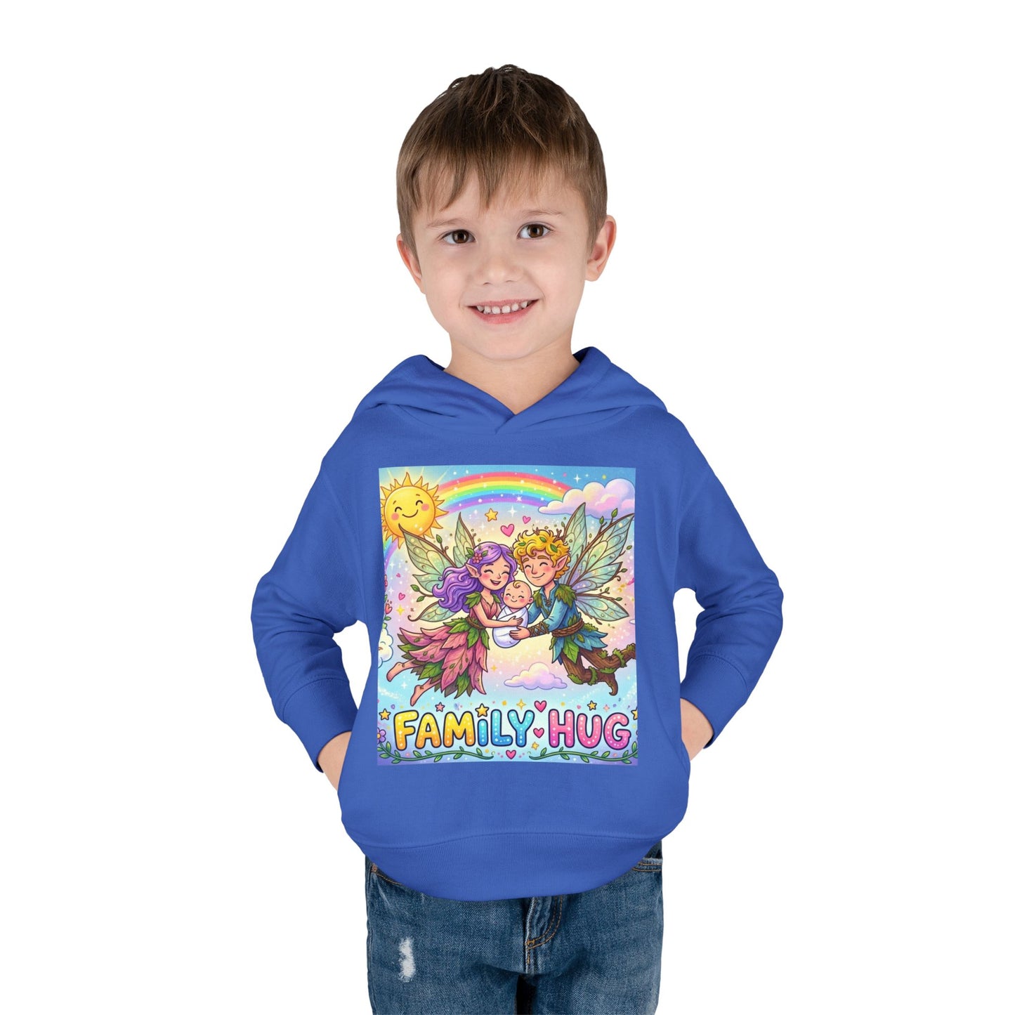 Family Hug Fairy Toddler Pullover Fleece Hoodie