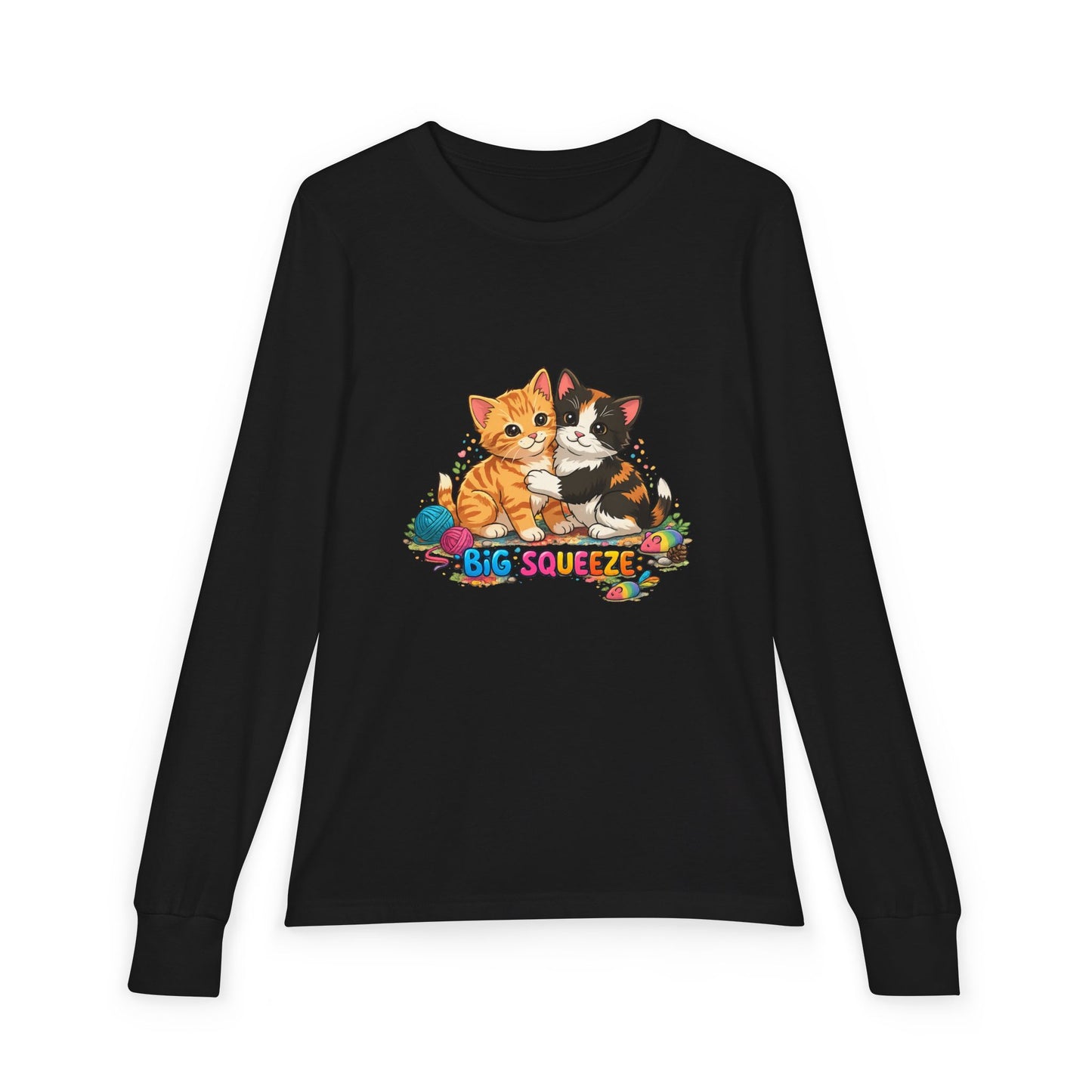 Big Squeeze Kitten Youth Jersey Long Sleeve Tee