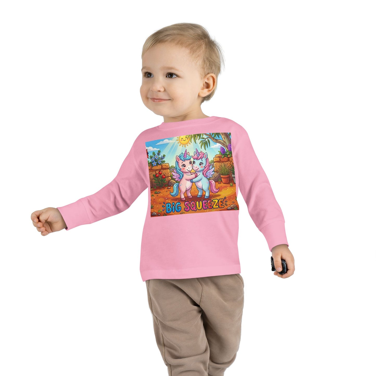 Big Squeeze Unicorn Toddler Long Sleeve Tee