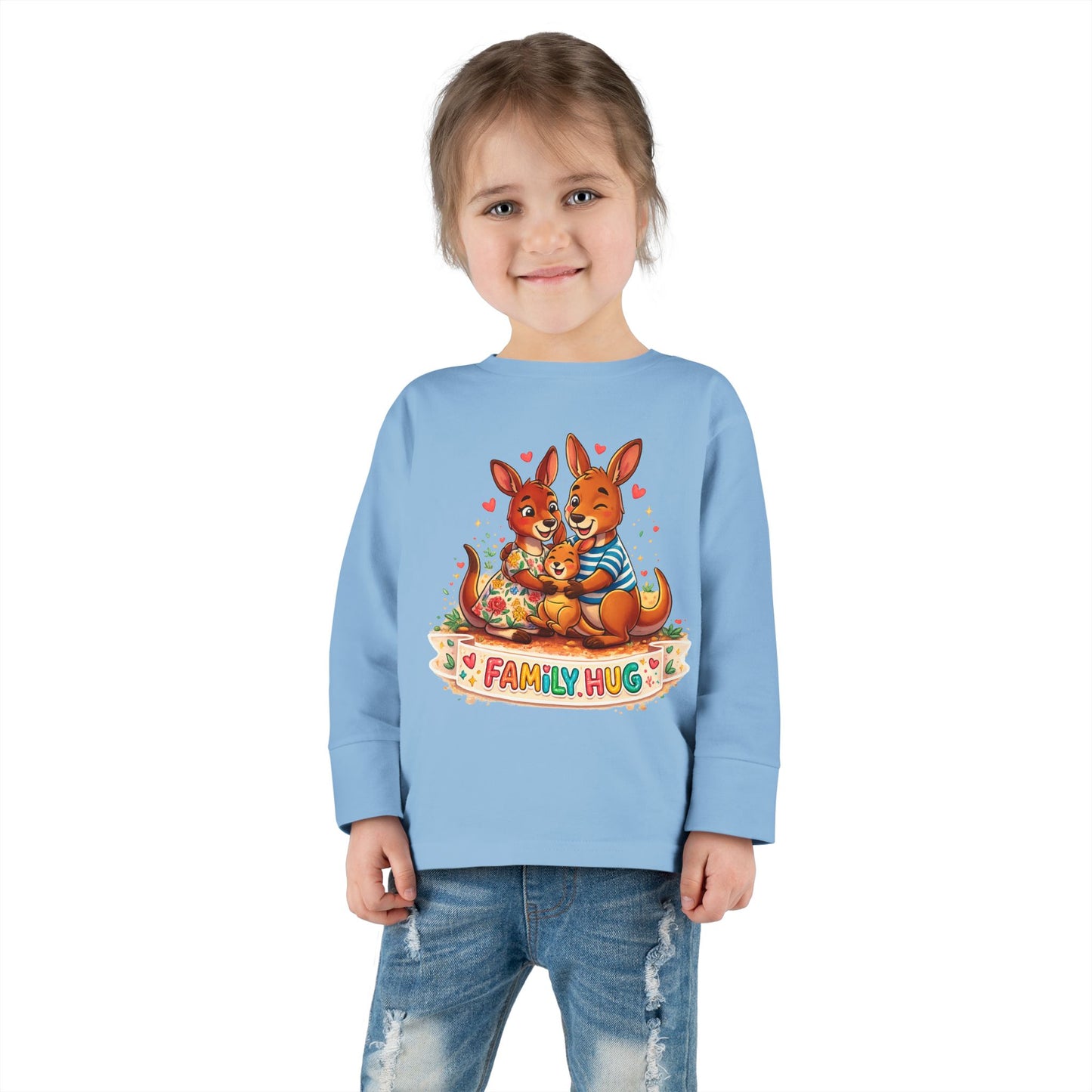 Family Hug Kangaroo Toddler Long Sleeve Tee