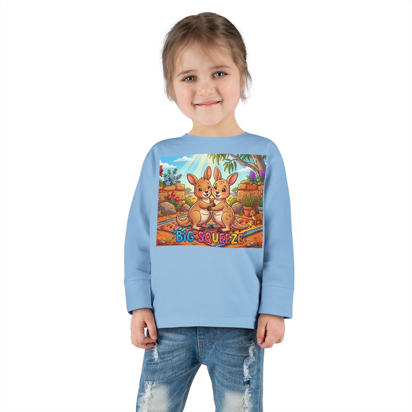 Big Squeeze Kangaroo Toddler Long Sleeve Tee