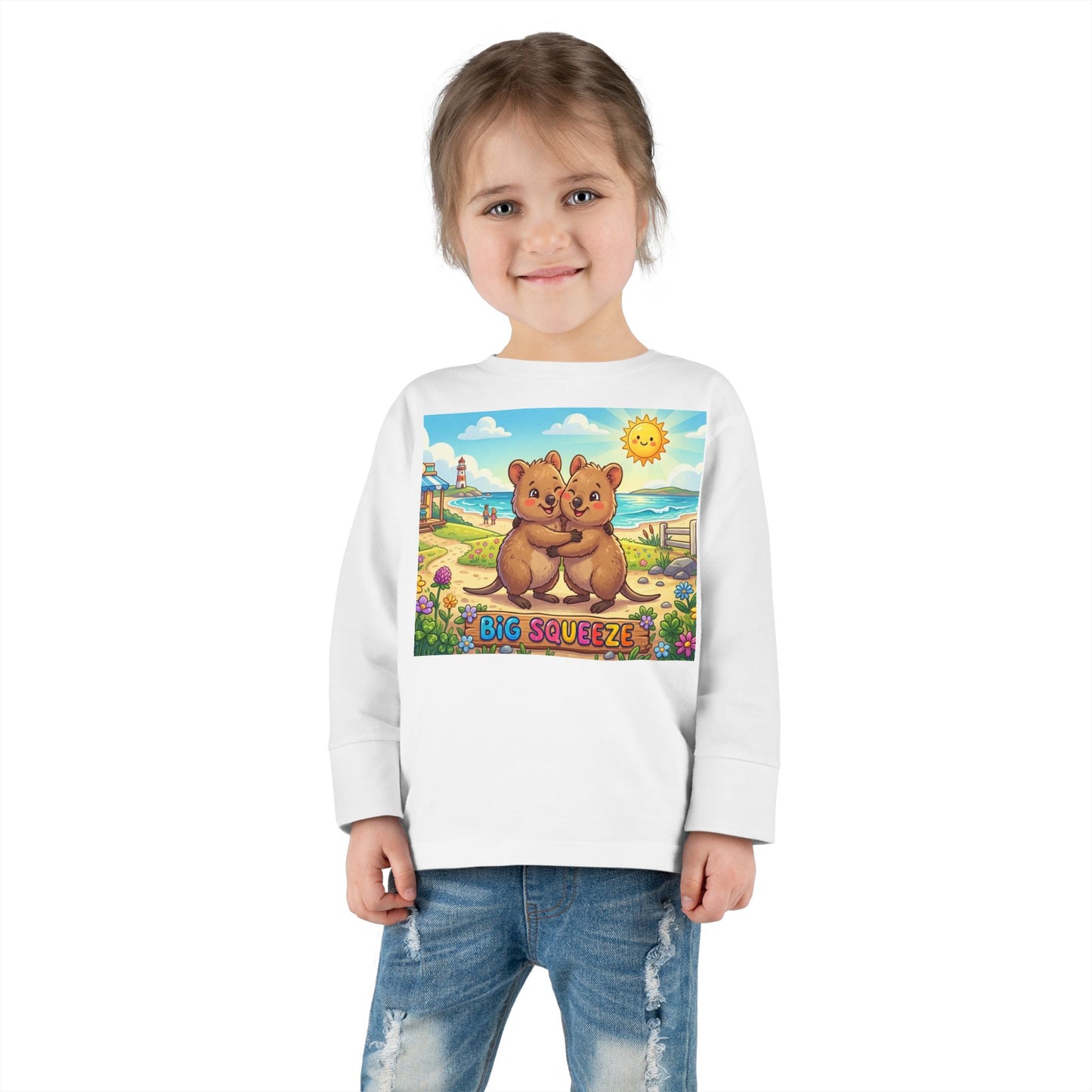 Big Squeeze Quokka Toddler Long Sleeve Tee
