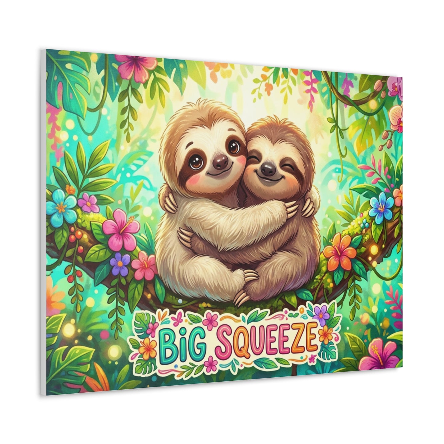 Big Squeeze Sloth Classic Canvas