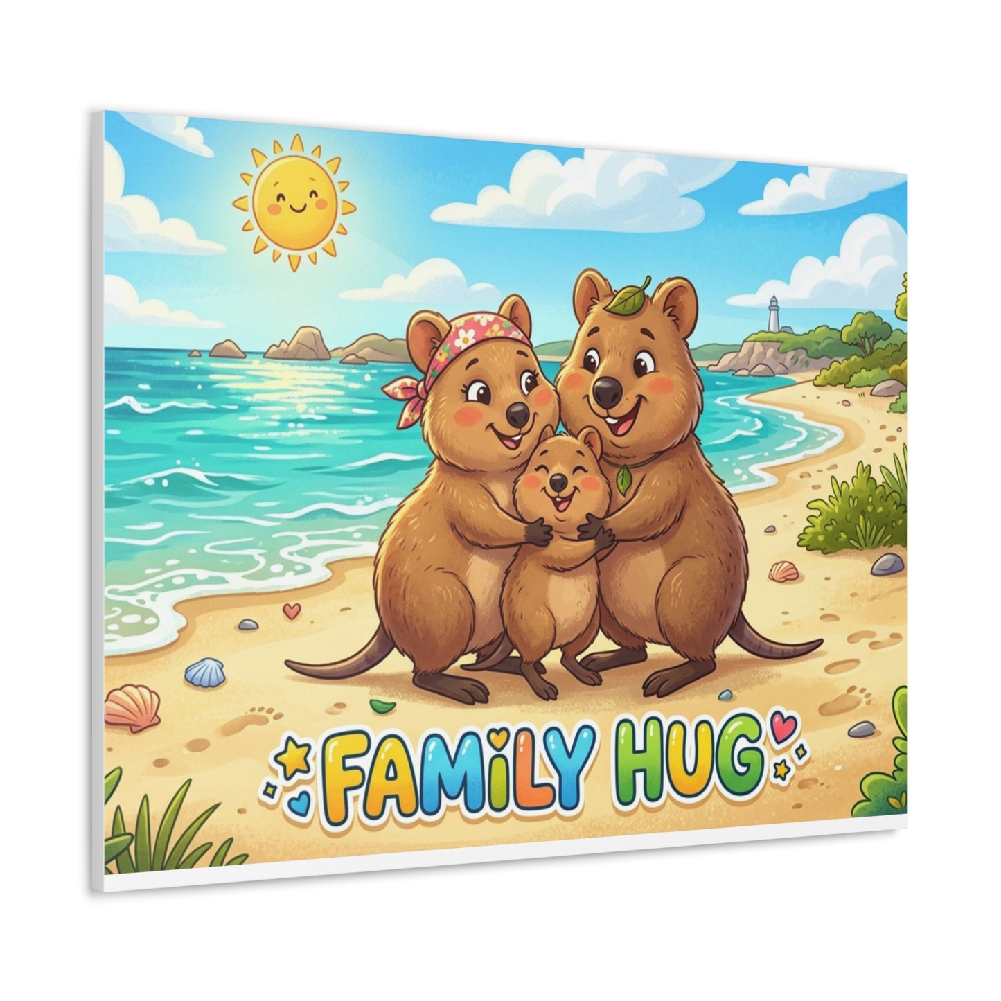Family Hug Quokka Classic Canvas