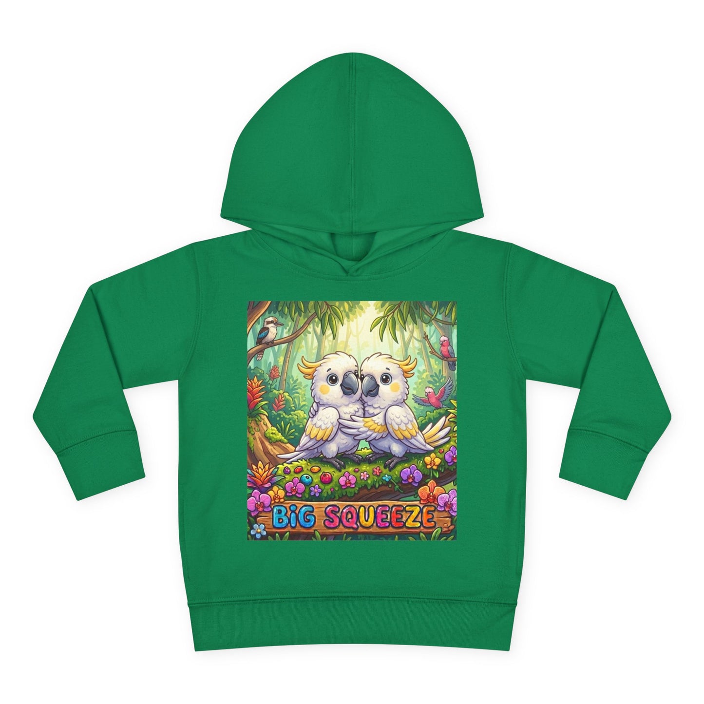 Big Squeeze Cockatoo Toddler Pullover Fleece Hoodie