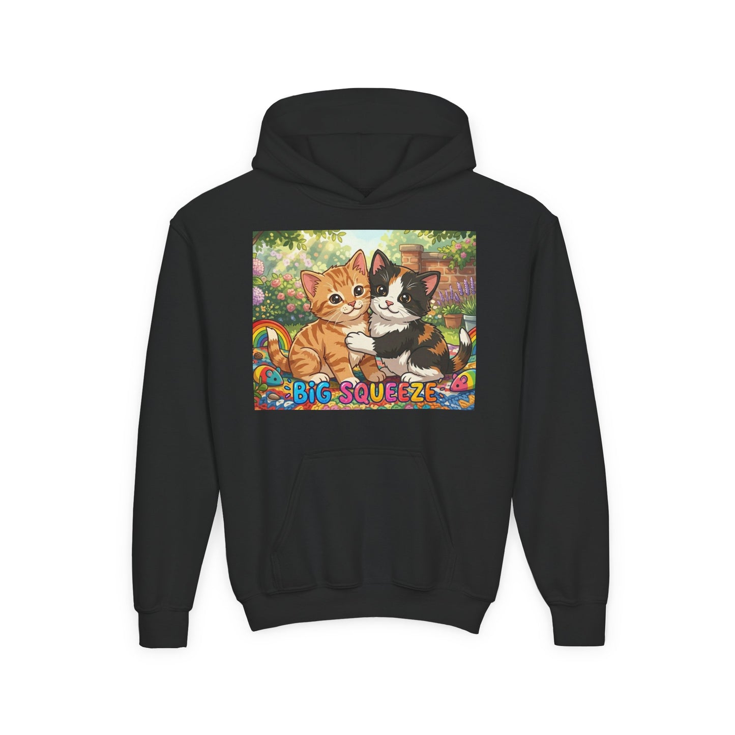 Big Squeeze Kitten Youth Heavy Blend Hooded Sweatshirt