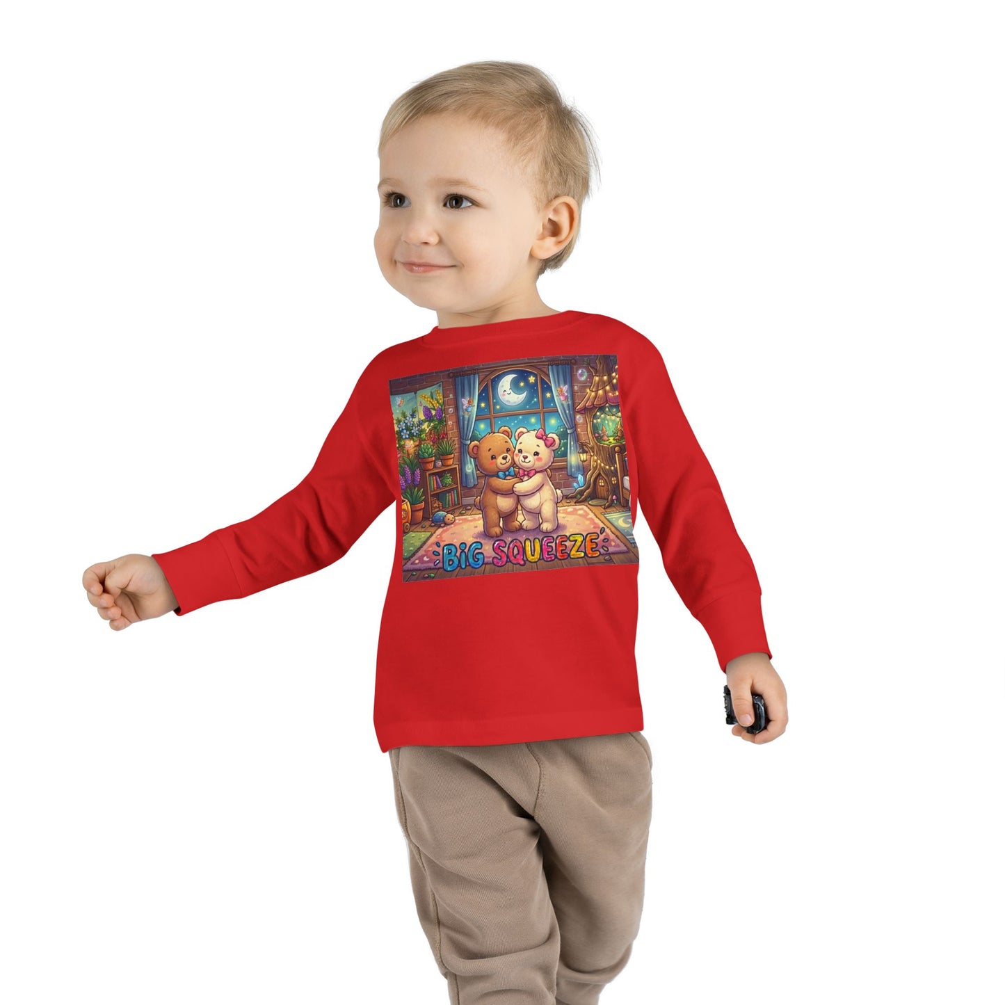 Big Squeeze Teddy Toddler Long Sleeve Tee