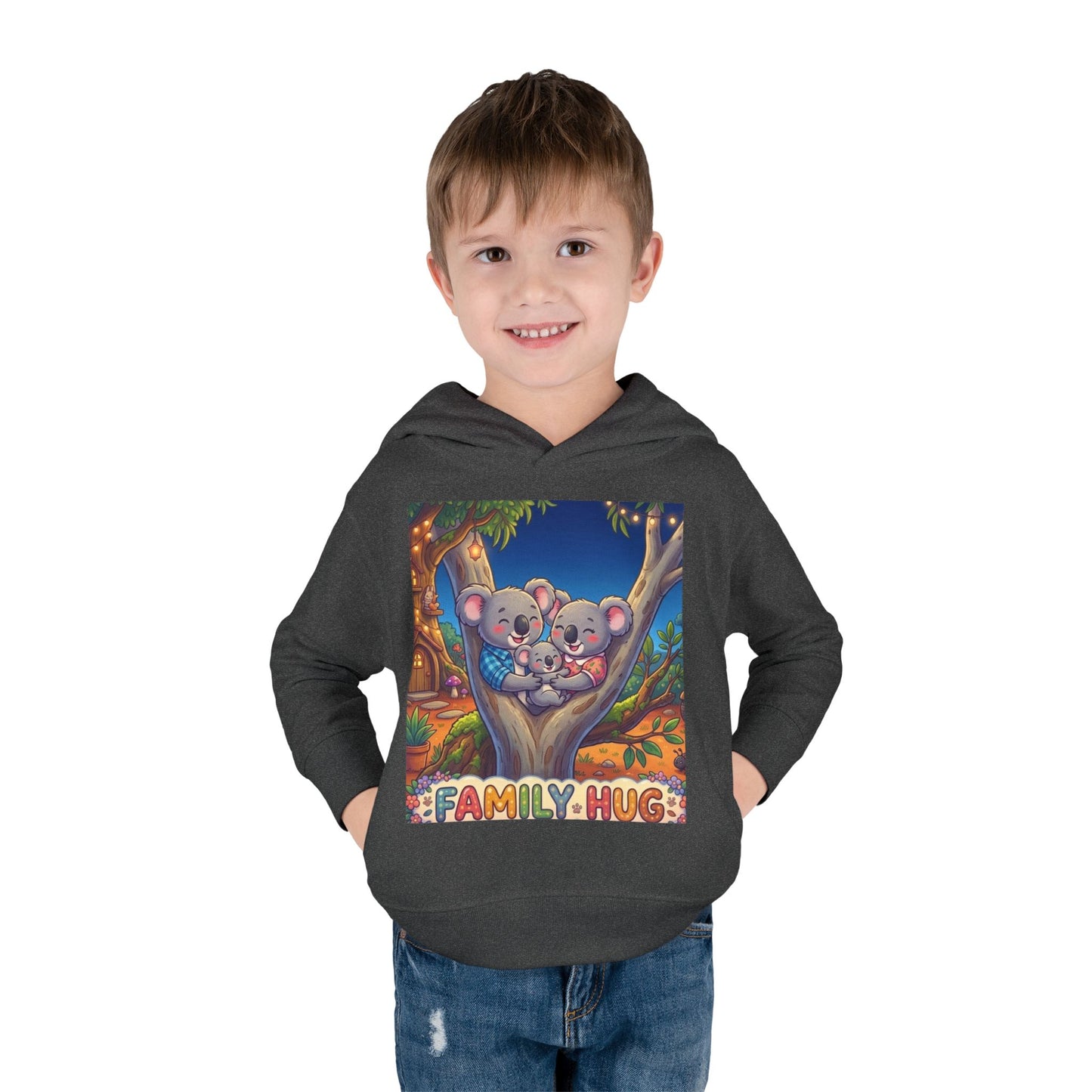 Family Hug Koala Toddler Pullover Fleece Hoodie