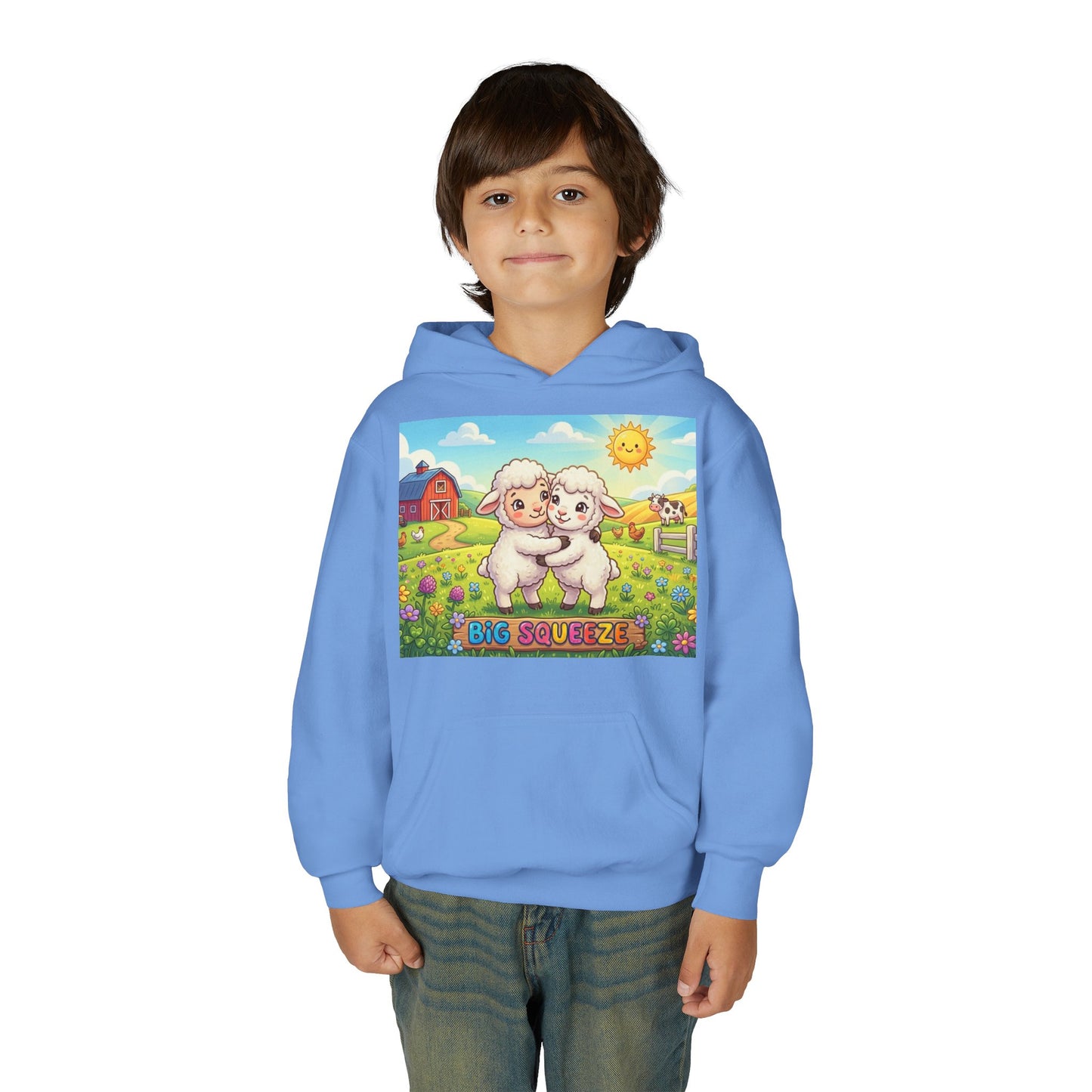 Big Squeeze Lamb Youth Heavy Blend Hooded Sweatshirt