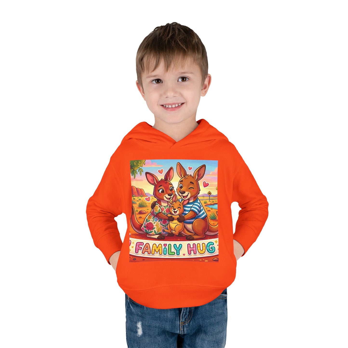 Family Hug Kangaroo Toddler Pullover Fleece Hoodie