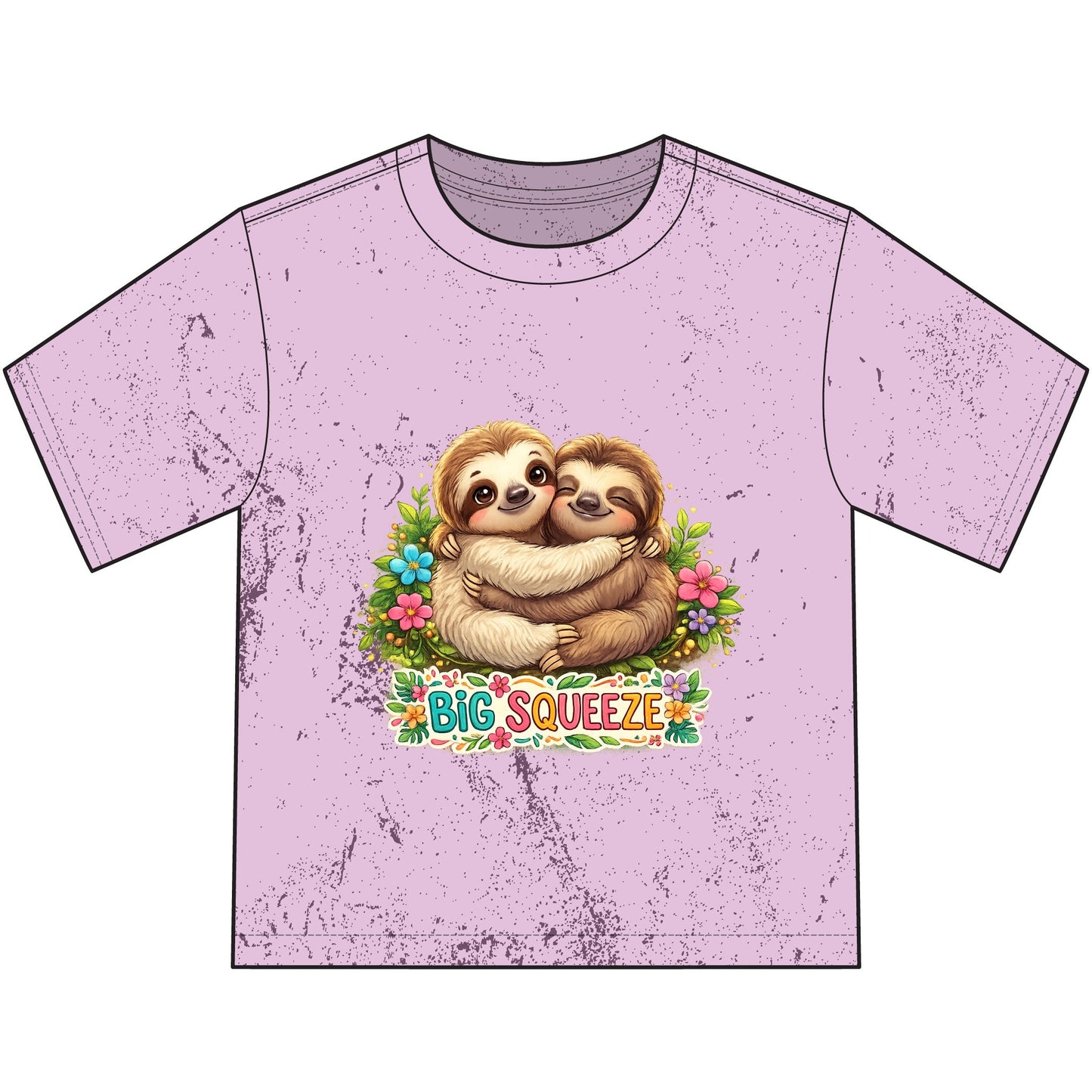 Big Squeeze Sloth Heavyweight Color Blast Youth T-Shirt