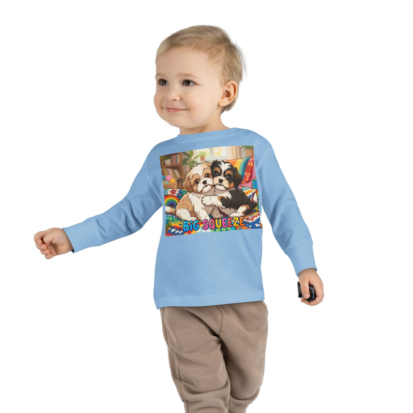 Big Squeeze Shih Tzu Toddler Long Sleeve Tee