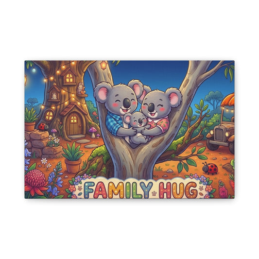 Family Hug Koala Classic Canvas