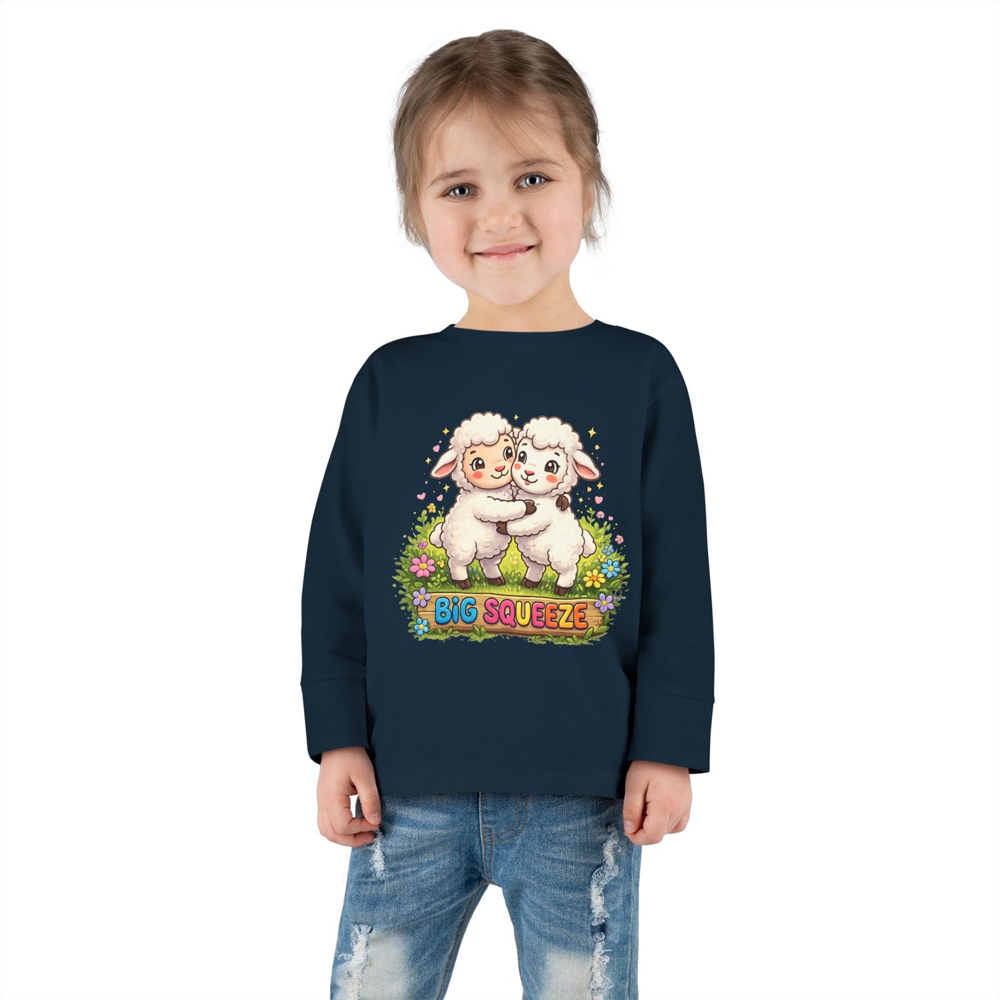 Big Squeeze Lamb Toddler Long Sleeve Tee