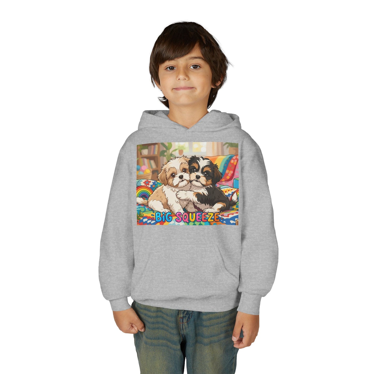 Big Squeeze Shih Tzu Youth Heavy Blend Hooded Sweatshirt