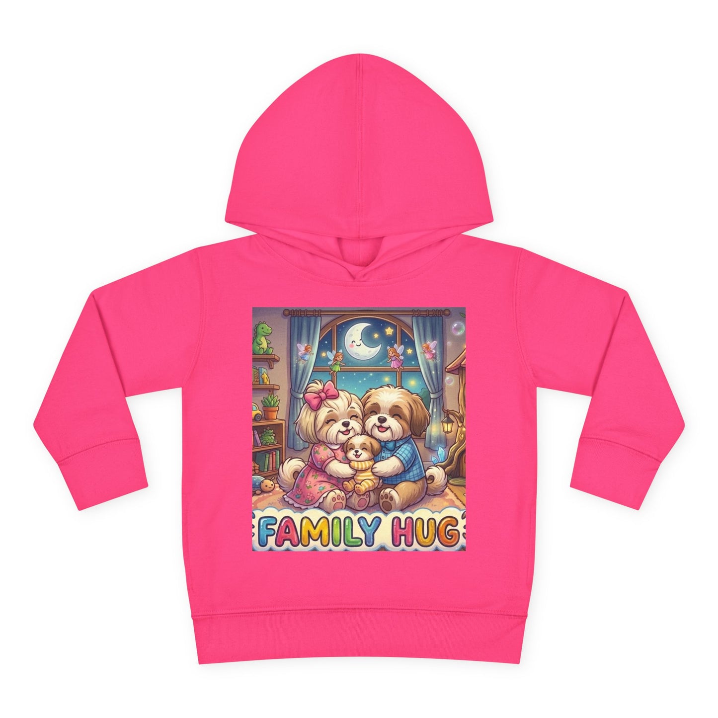 Family Hug Shih Tzu Toddler Pullover Fleece Hoodie