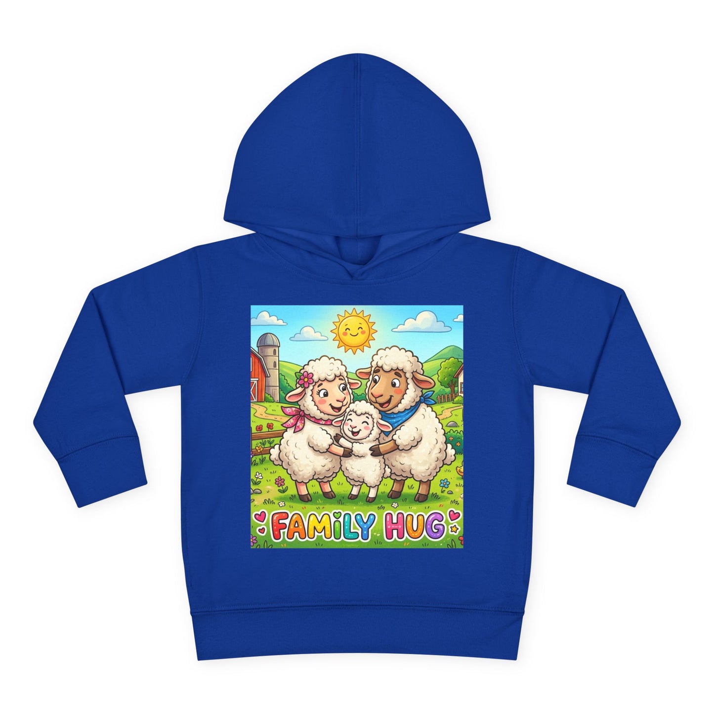 Family Hug Lamb Toddler Pullover Fleece Hoodie