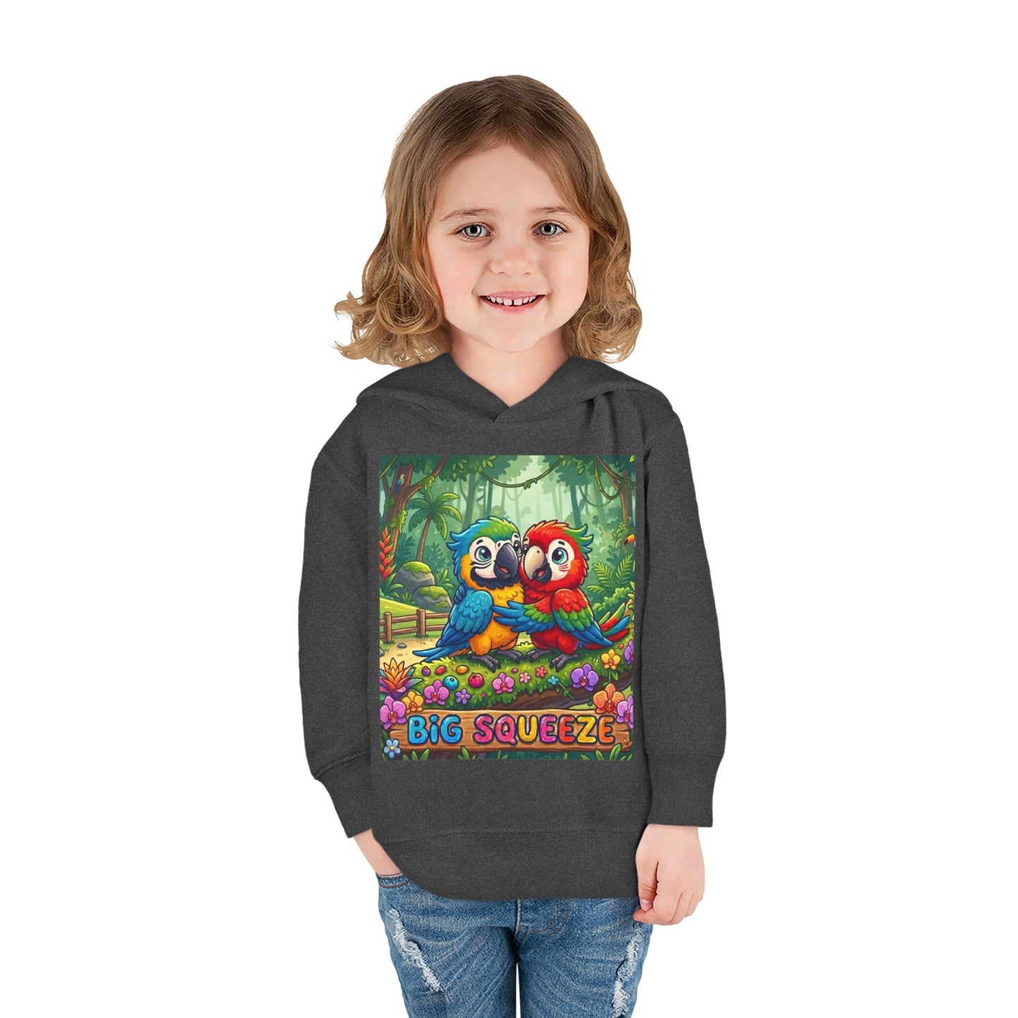 Big Squeeze Macaw Toddler Pullover Fleece Hoodie