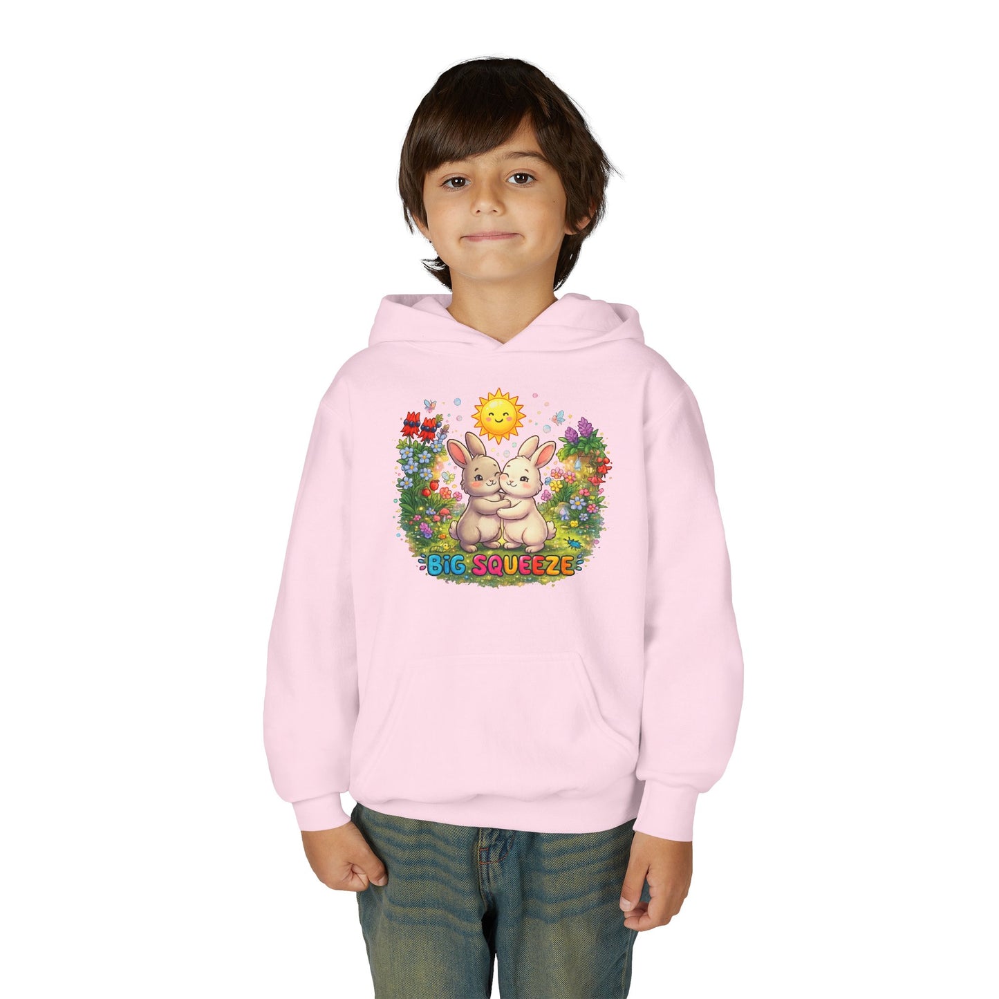 Big Squeeze Bunny Youth Heavy Blend Hooded Sweatshirt