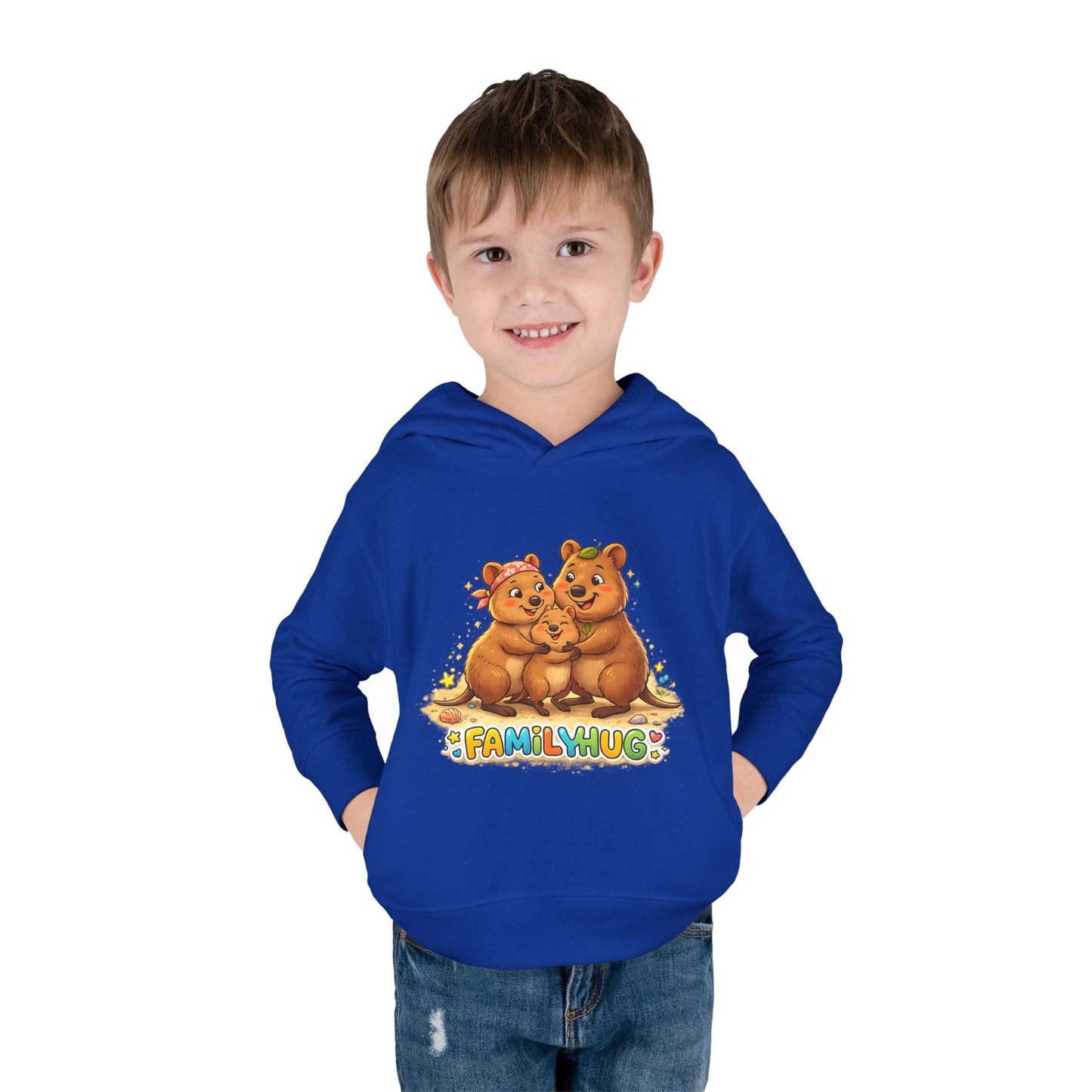 Family Hug Quokka Toddler Pullover Fleece Hoodie