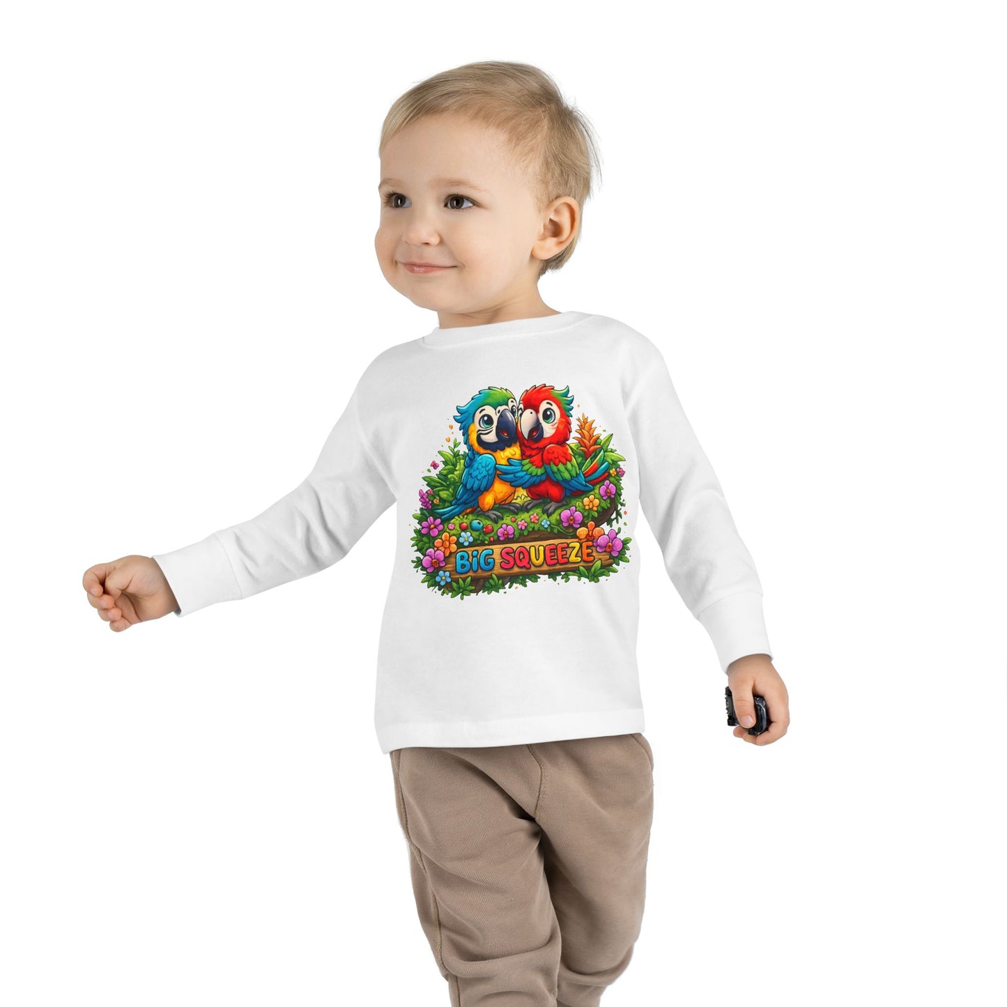 Big Squeeze Macaw Toddler Long Sleeve Tee