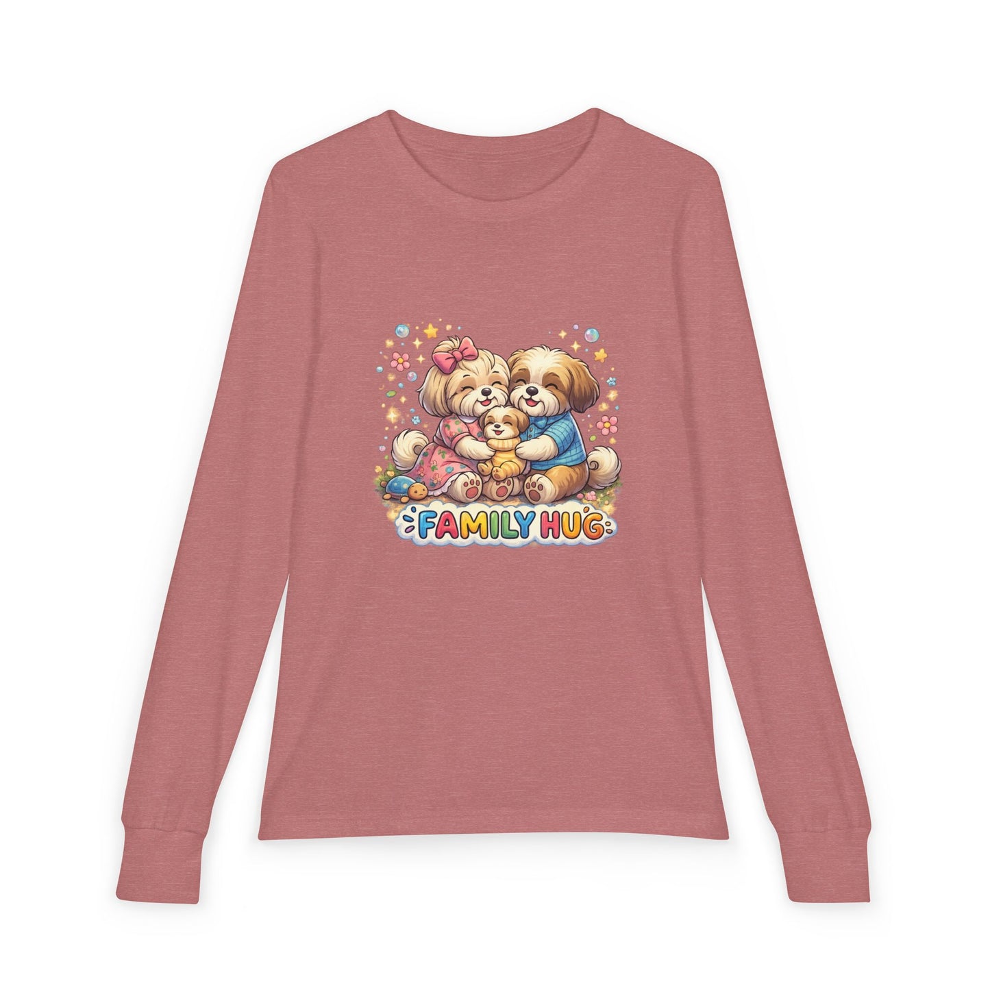 Family Hug Shih Tzu Youth Jersey Long Sleeve Tee