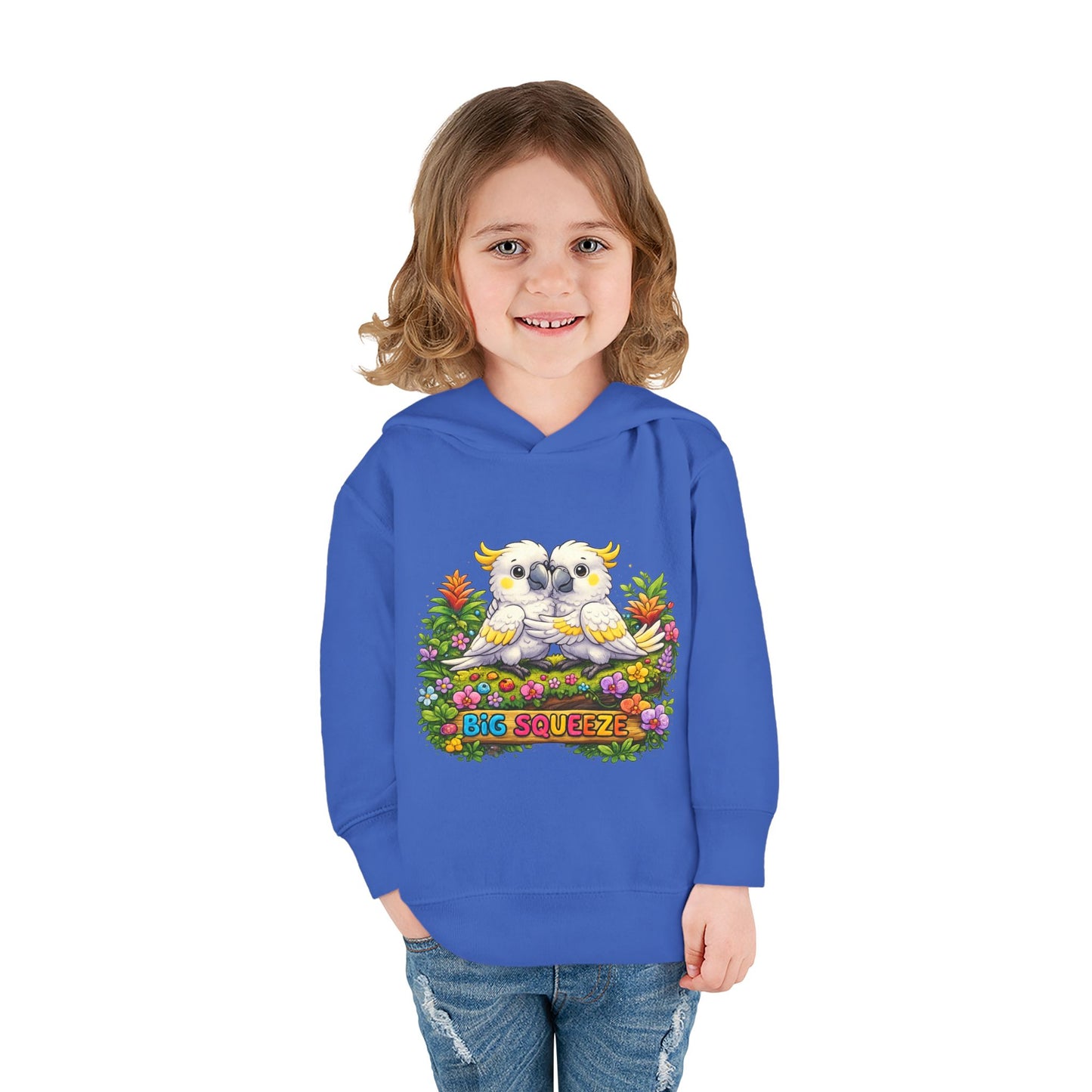 Big Squeeze Cockatoo Toddler Pullover Fleece Hoodie