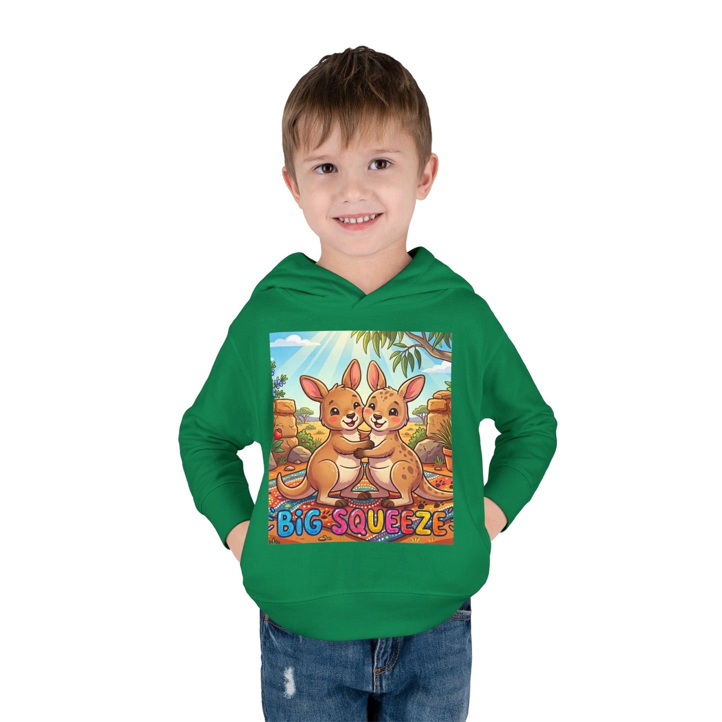 Big Squeeze Kangaroo Toddler Pullover Fleece Hoodie
