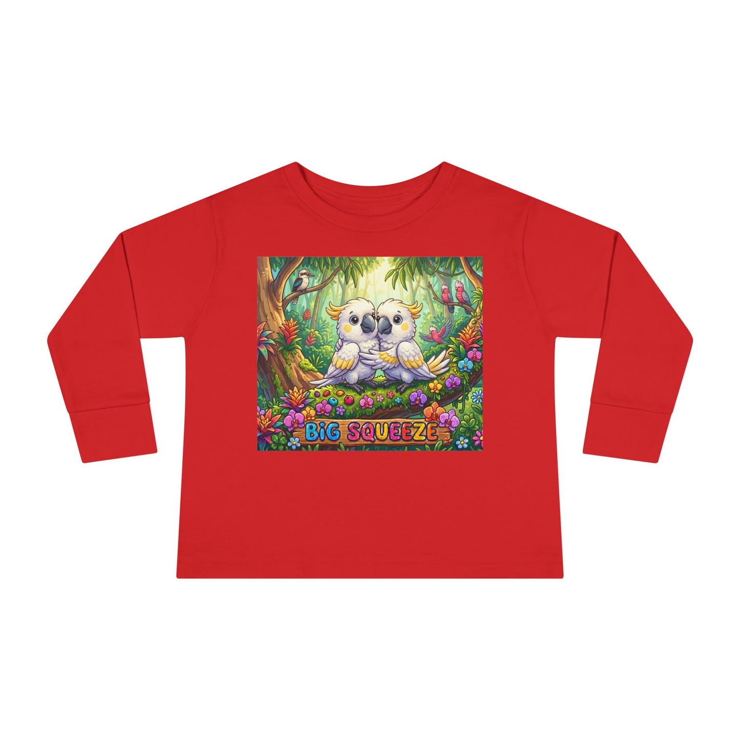 Big Squeeze Cockatoo Toddler Long Sleeve Tee