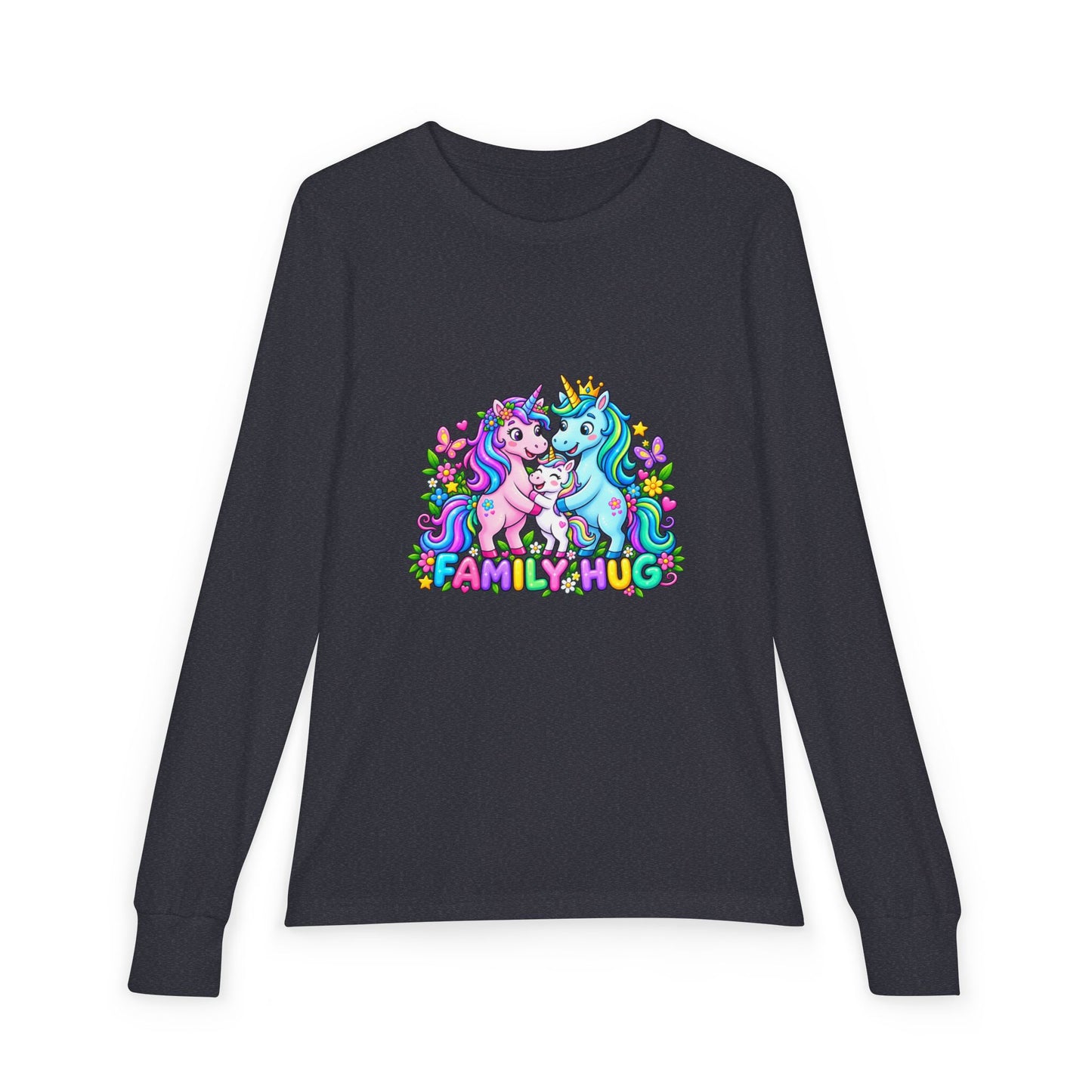 Family Hug Unicorn Youth Jersey Long Sleeve Tee