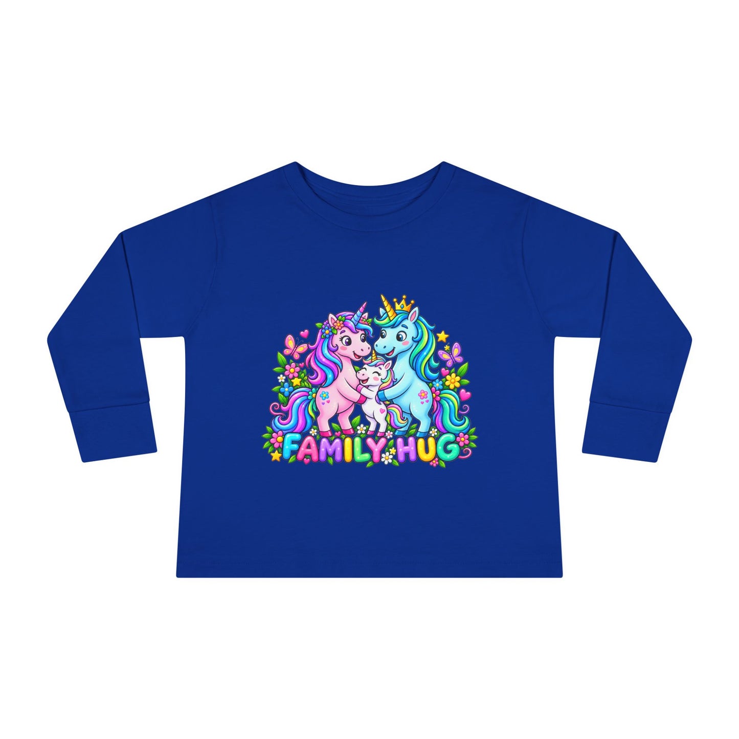 Family Hug Unicorn Toddler Long Sleeve Tee