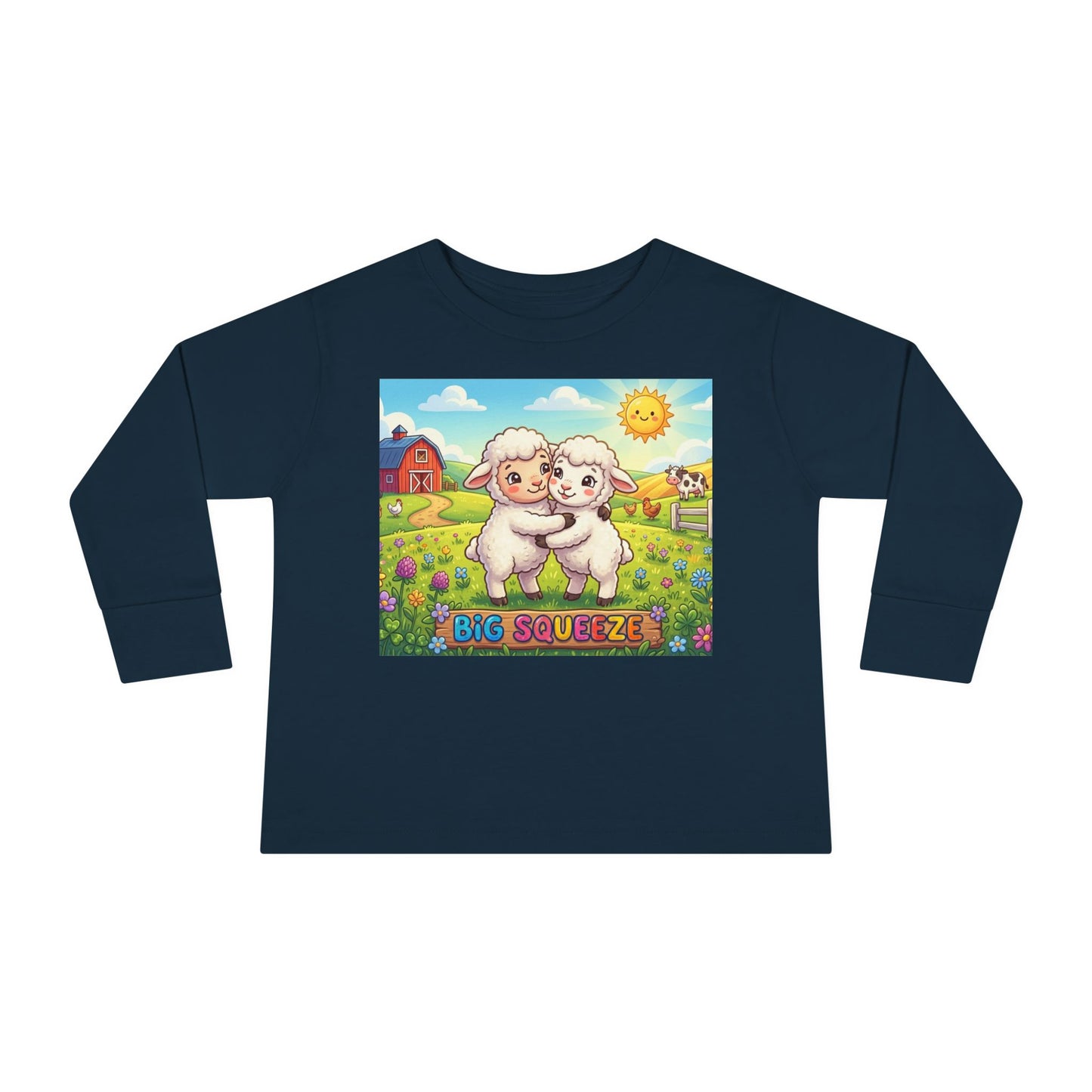 Big Squeeze Lamb Toddler Long Sleeve Tee