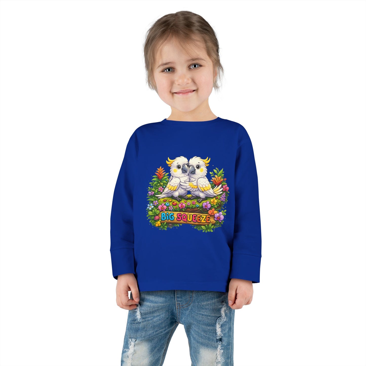 Big Squeeze Cockatoo Toddler Long Sleeve Tee