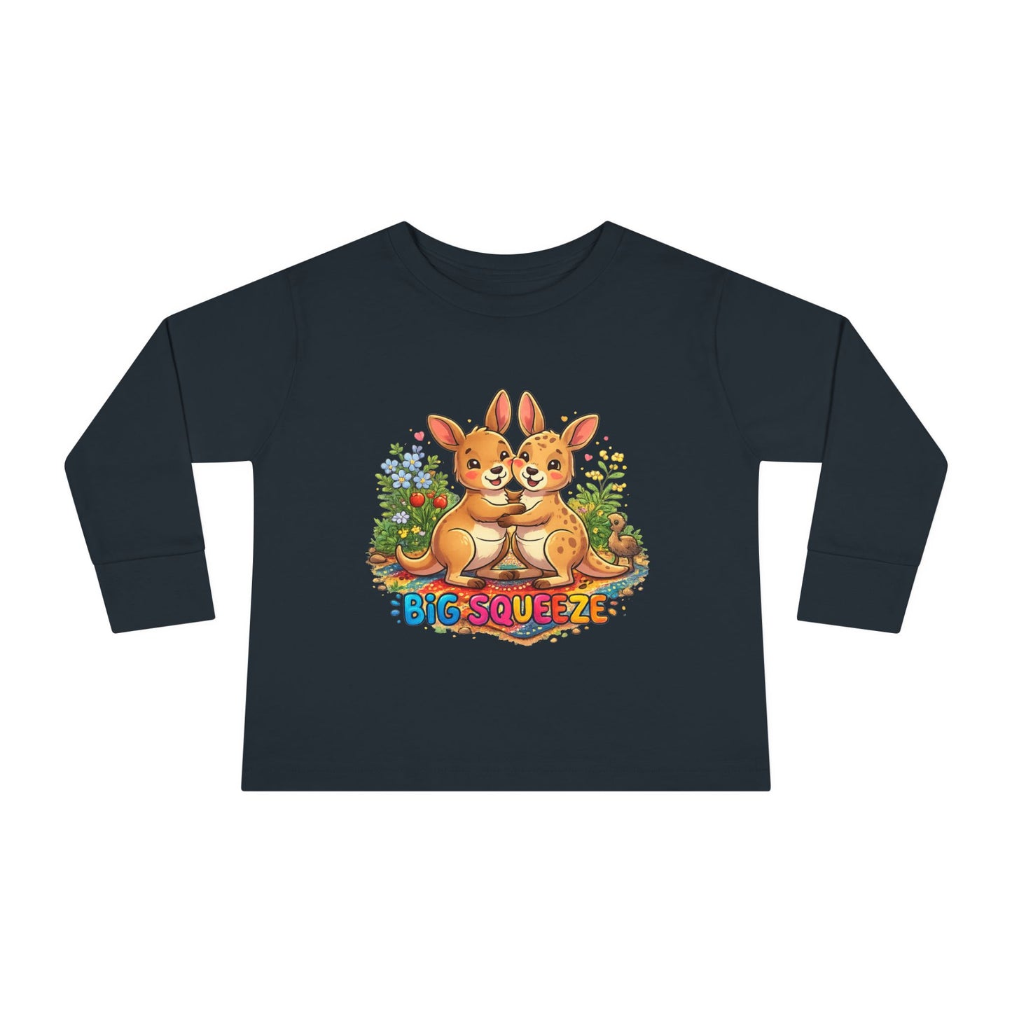 Big Squeeze Kangaroo Toddler Long Sleeve Tee