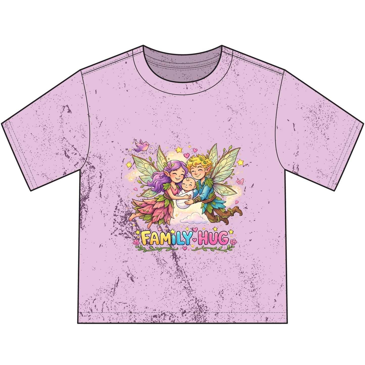 Family Hug Fairy Heavyweight Color Blast Youth T-Shirt