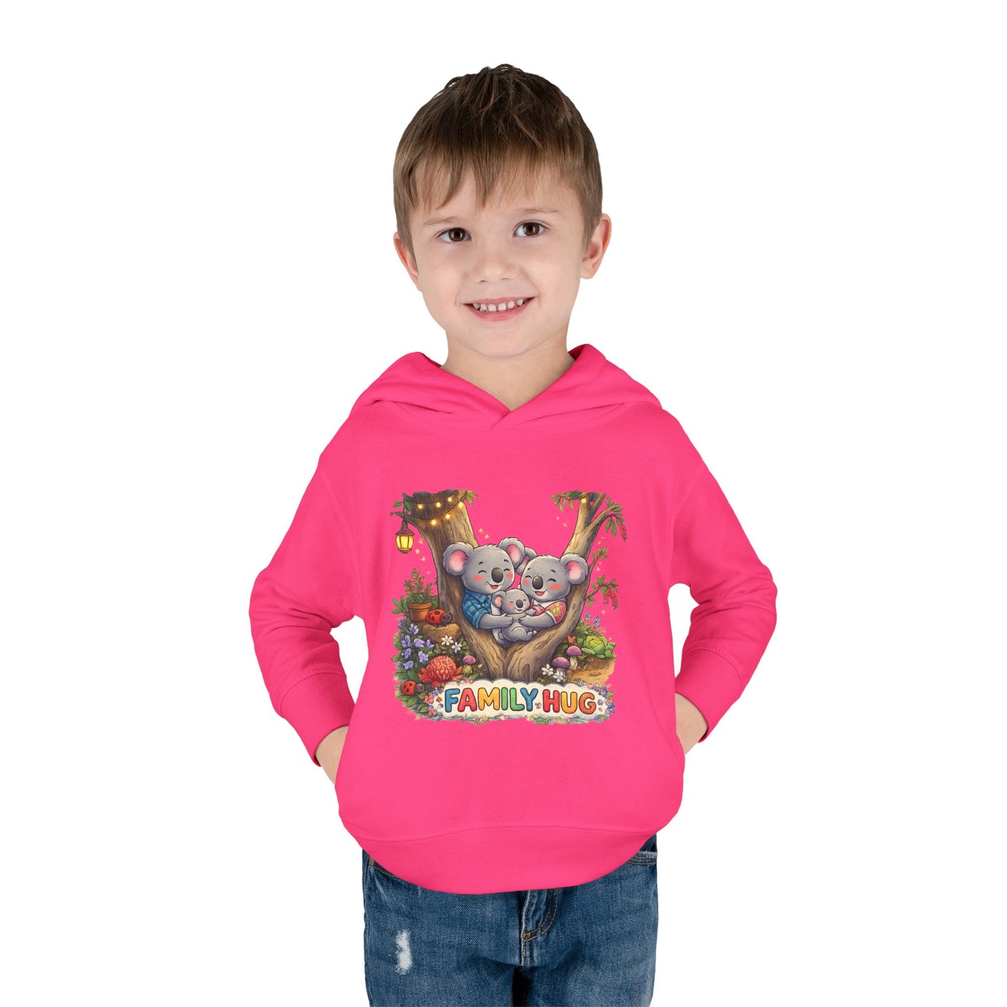 Family Hug Koala Toddler Pullover Fleece Hoodie