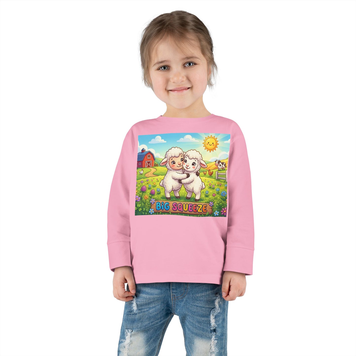 Big Squeeze Lamb Toddler Long Sleeve Tee