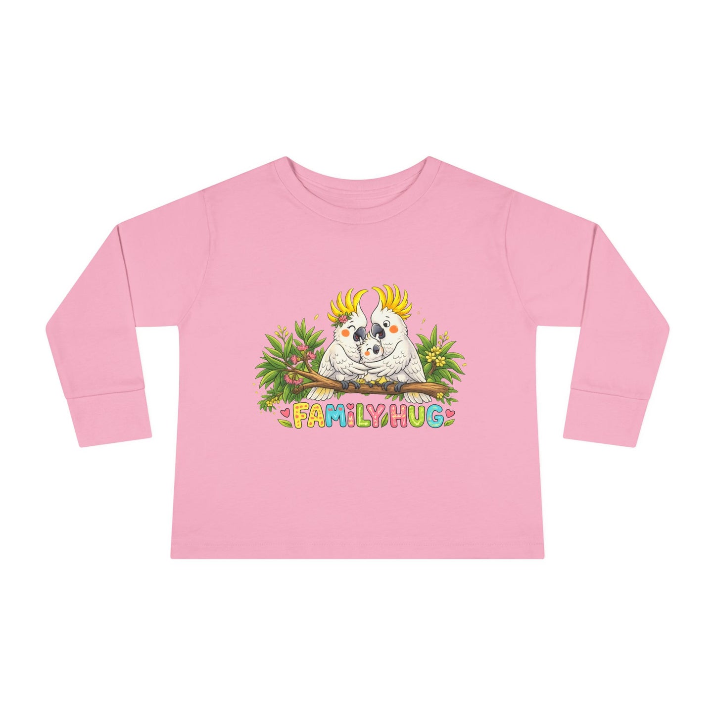 Family Hug Cockatoo Toddler Long Sleeve Tee