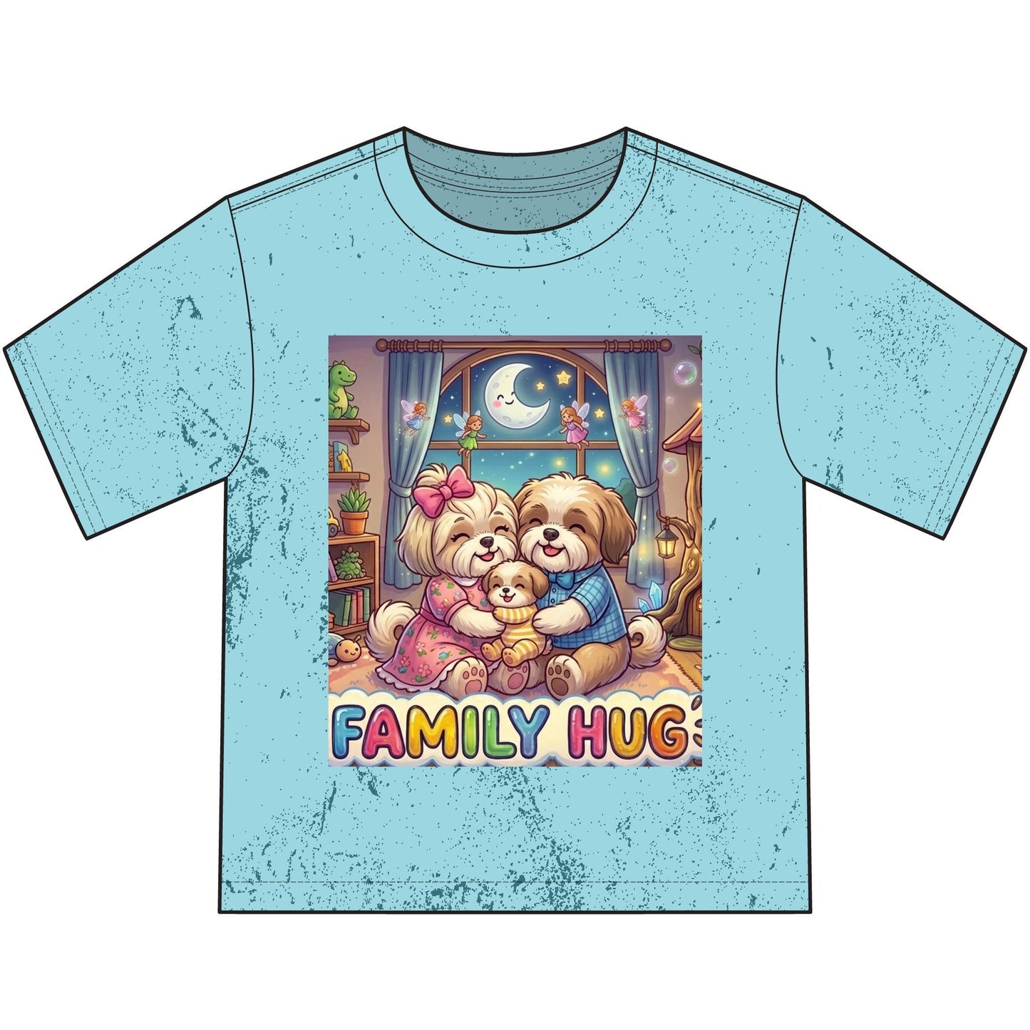 Family Hug Shih Tzu Heavyweight Color Blast Youth T-Shirt
