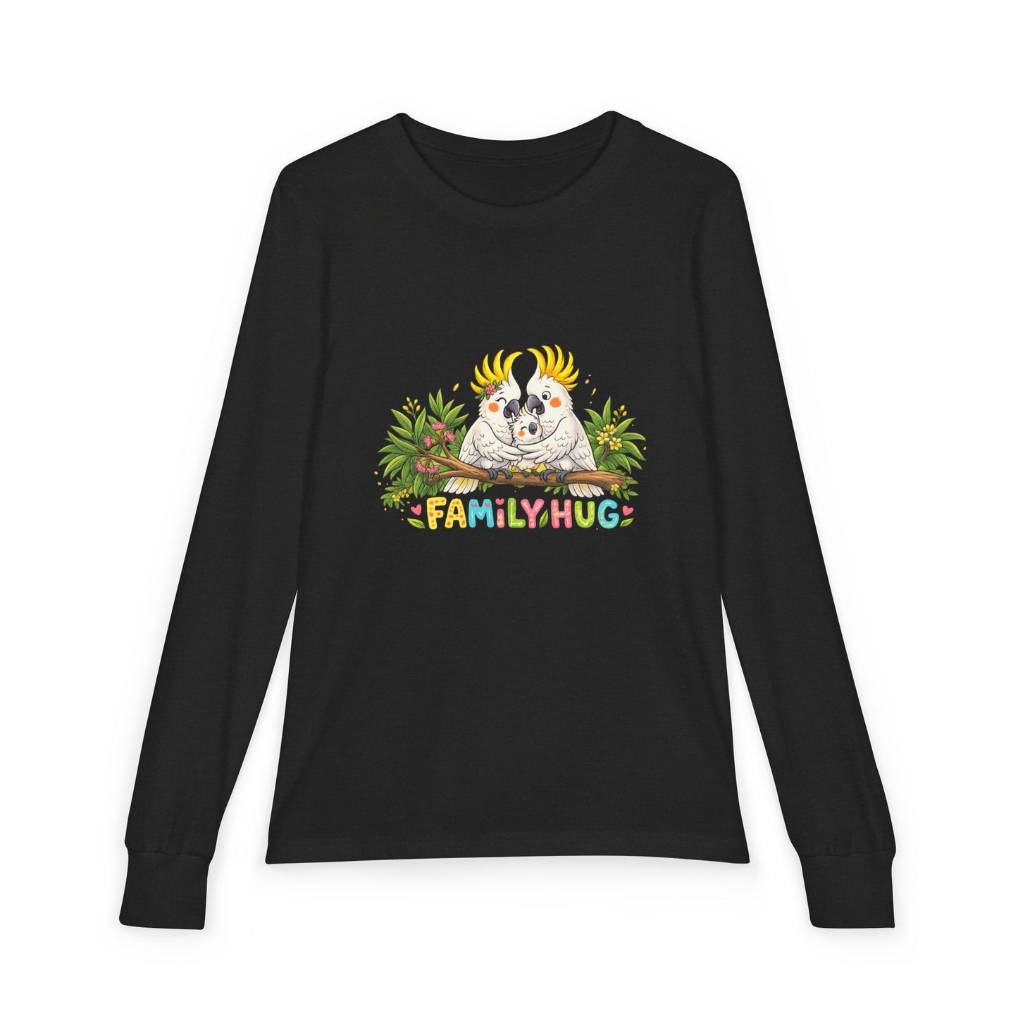 Family Hug Cockatoo Youth Jersey Long Sleeve Tee