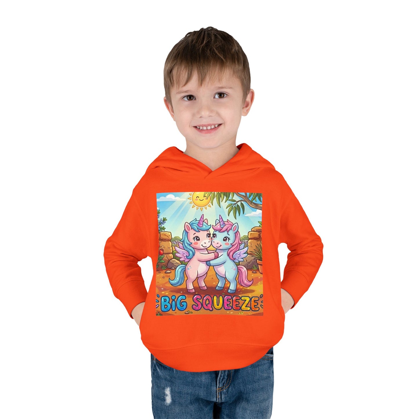 Big Squeeze Unicorn Toddler Pullover Fleece Hoodie