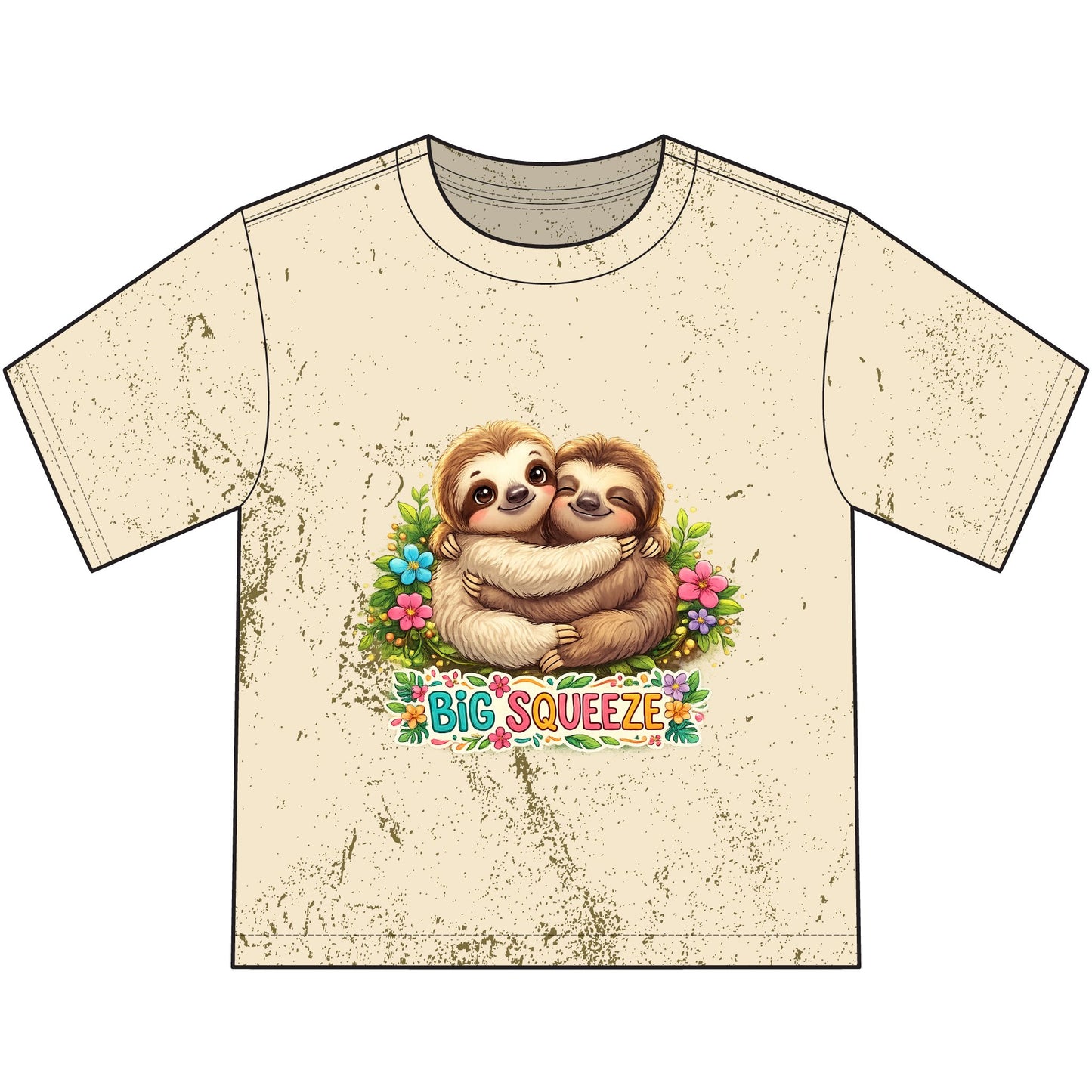 Big Squeeze Sloth Heavyweight Color Blast Youth T-Shirt