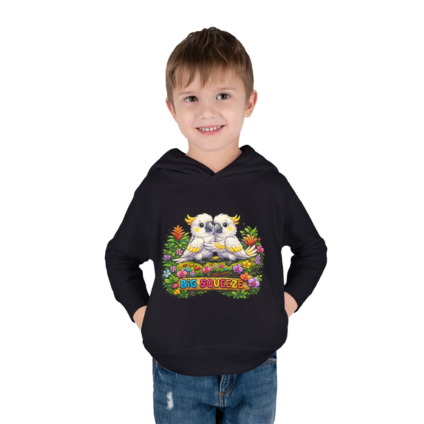 Big Squeeze Cockatoo Toddler Pullover Fleece Hoodie