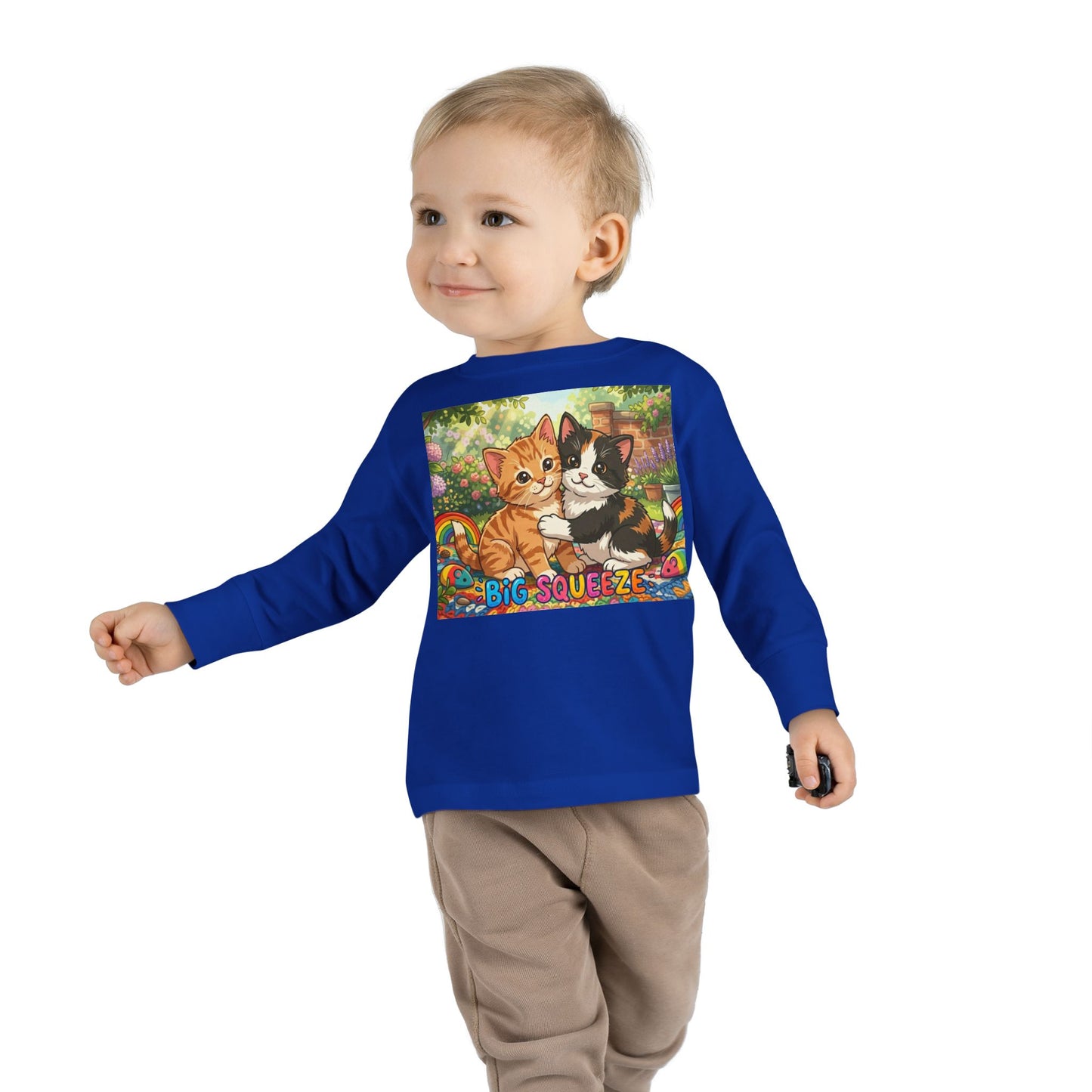 Big Squeeze Kitten Toddler Long Sleeve Tee