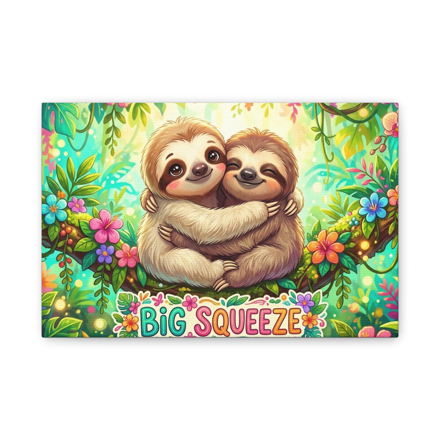 Big Squeeze Sloth Classic Canvas