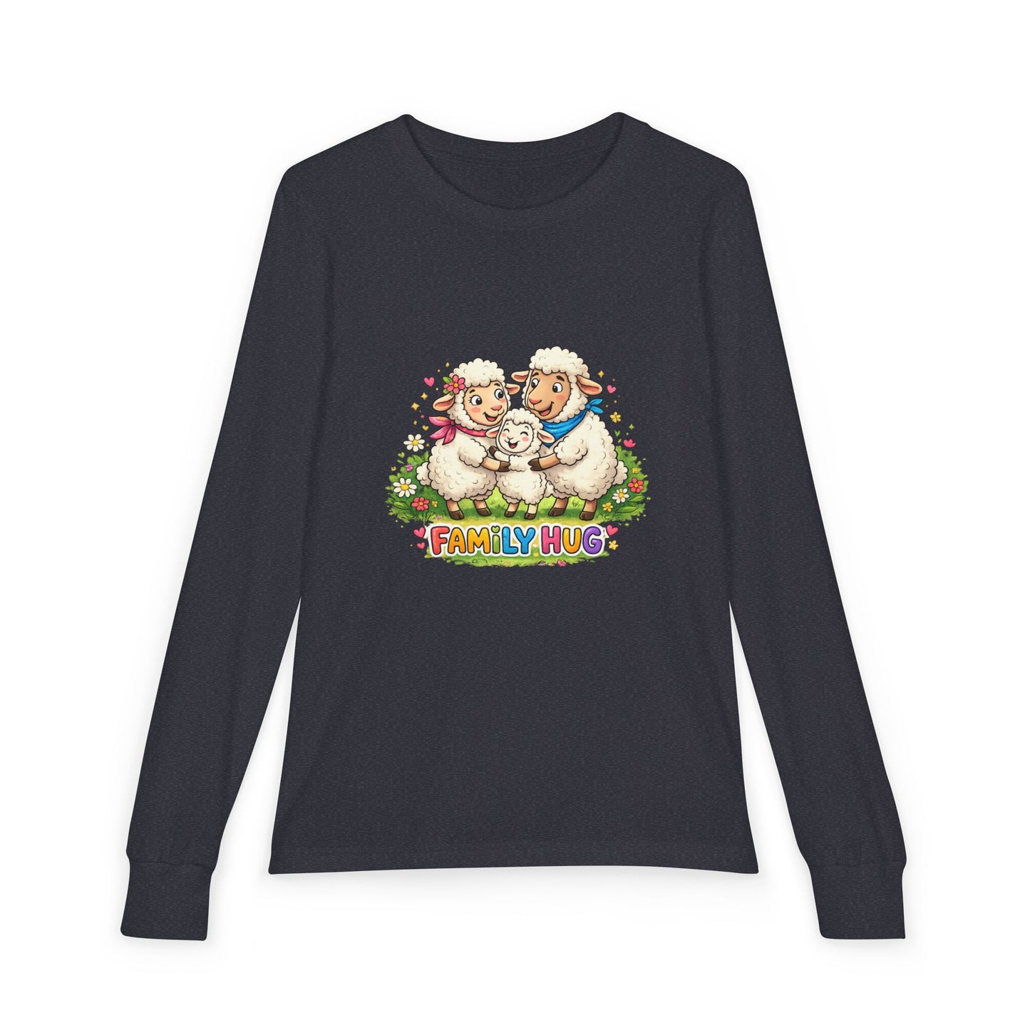 Family Hug Lamb Youth Jersey Long Sleeve Tee