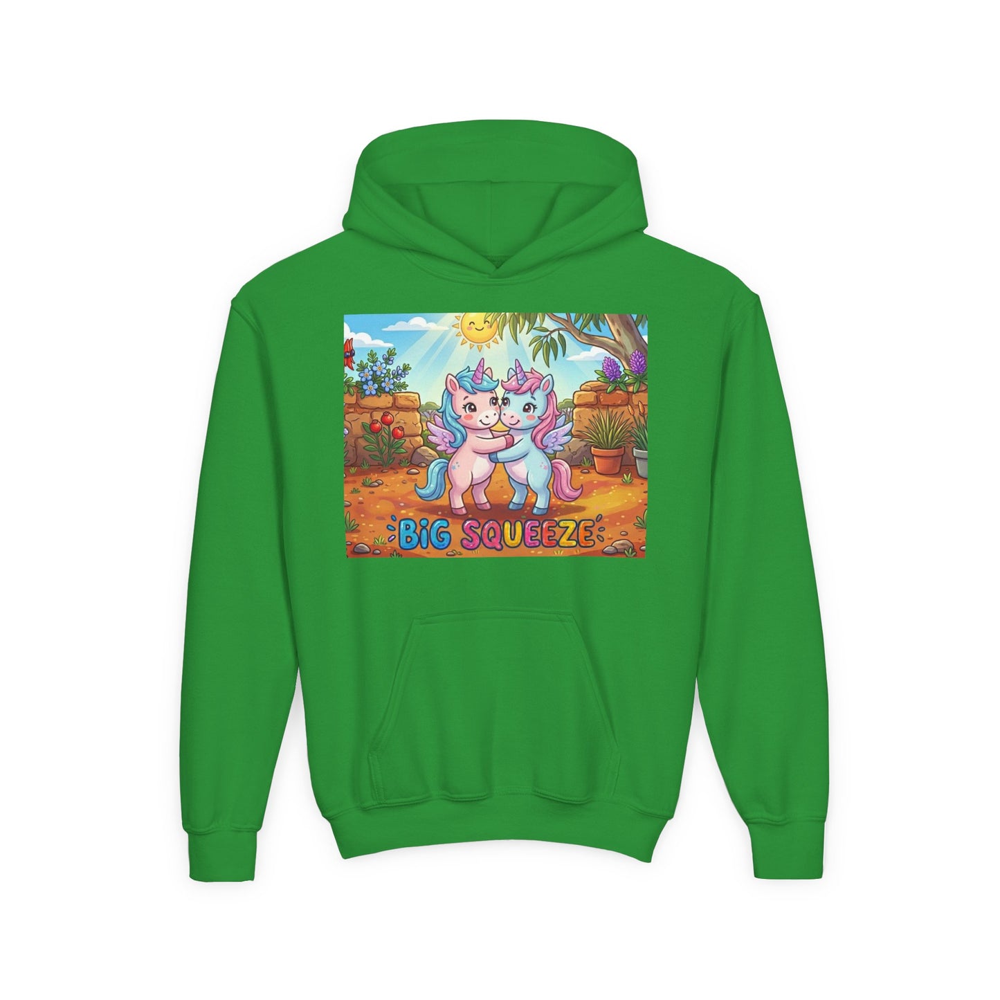 Big Squeeze Unicorn Youth Heavy Blend Hooded Sweatshirt