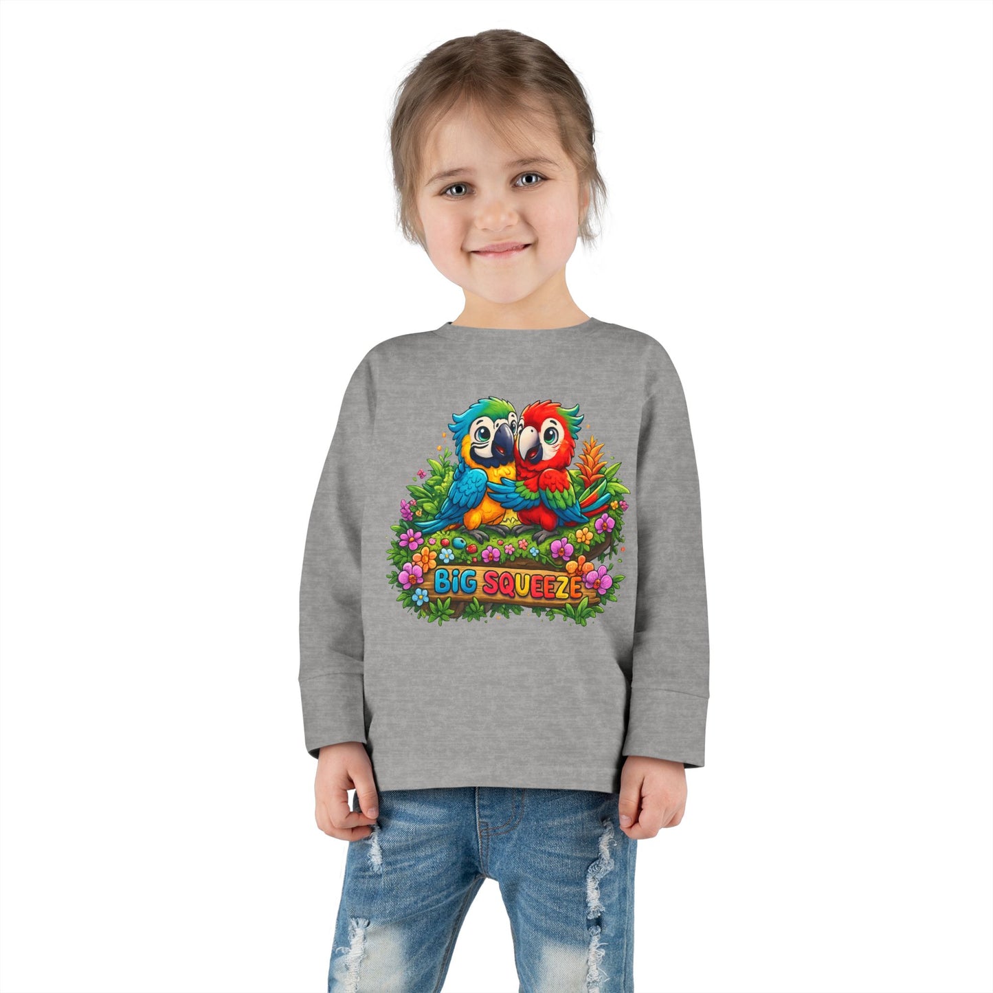 Big Squeeze Macaw Toddler Long Sleeve Tee